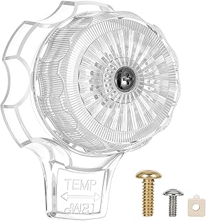MXT11 Shower Knob Replacement, Clear Acrylic Shower Knobs, Bathtub Knobs Replacement, Compatible with Many Temperature and Volume Handles, Faucet Handle Knob Temperature Control Set