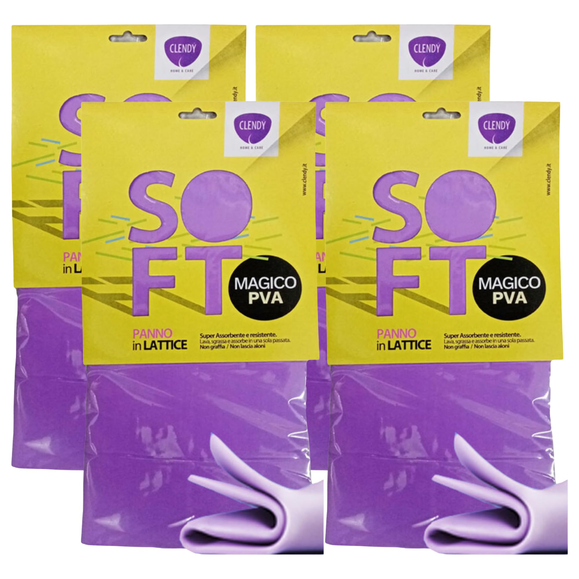 Panno Magico In Lattice FEI FAN - Super Assorbente 30x30cm | Lava E Sgrassa Senza Aloni (4 Pezzi) - Foto 4