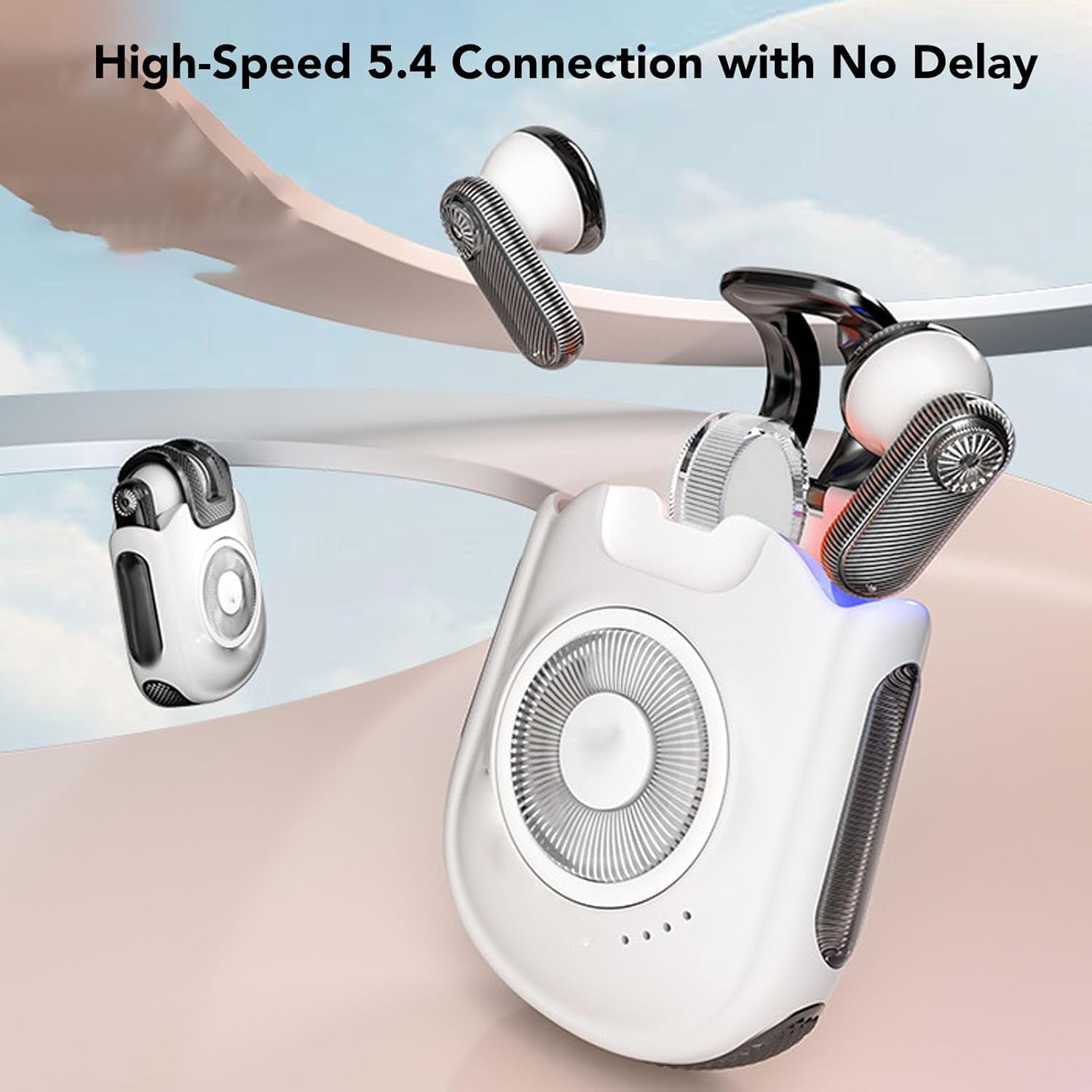 Wireless Earbuds, Bluetooth 5.4 in Ear Ear Bud with ENC Noise Cancelling Mic, Camera Shutter Remote, Earphones with HiFi Stereo Deep Bass, Headphones for Sports Work