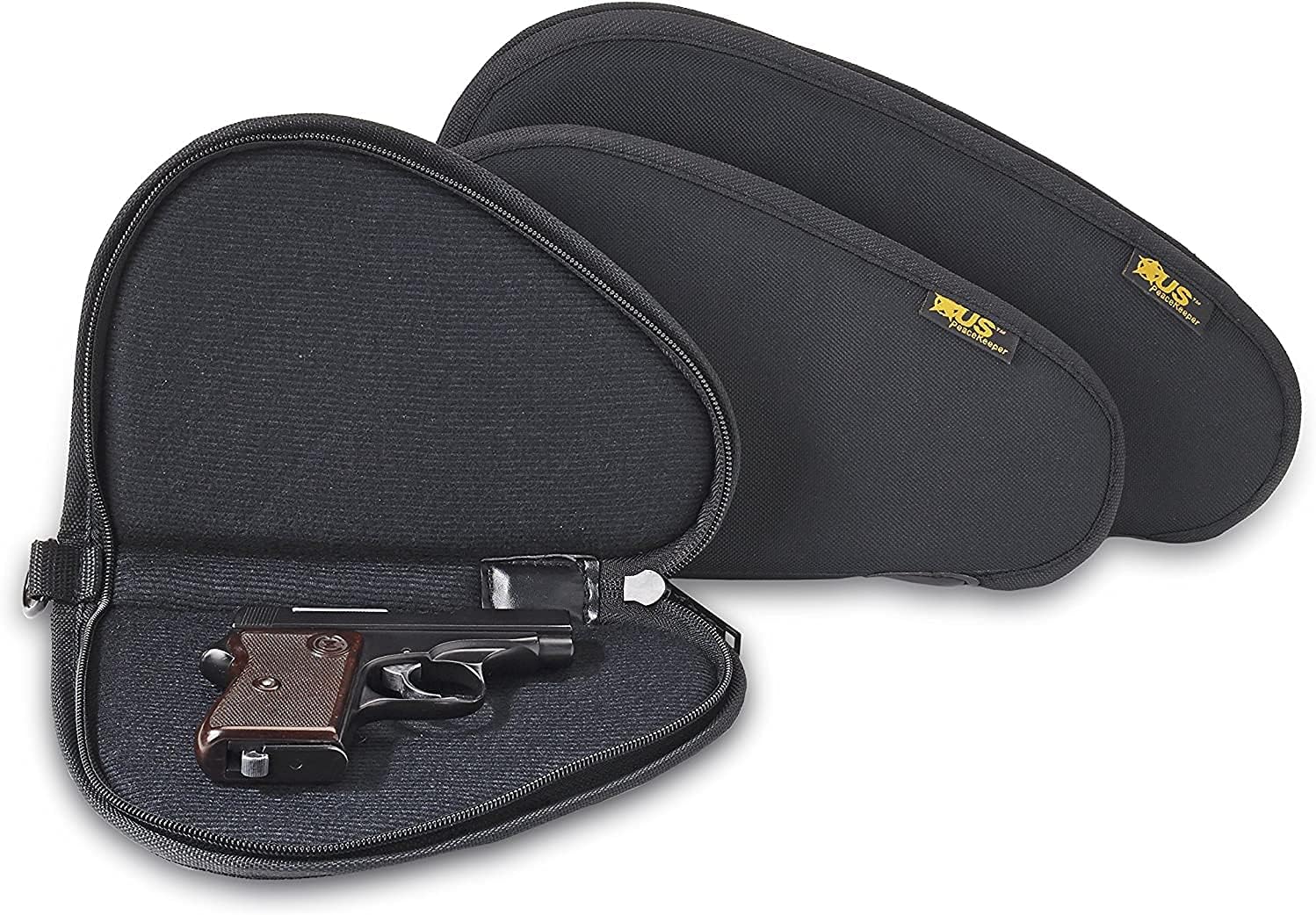 US PeaceKeeper P21013 Pistol Case (Large),Black , 13 x 7 x 1-Inch : Sports & Outdoors
