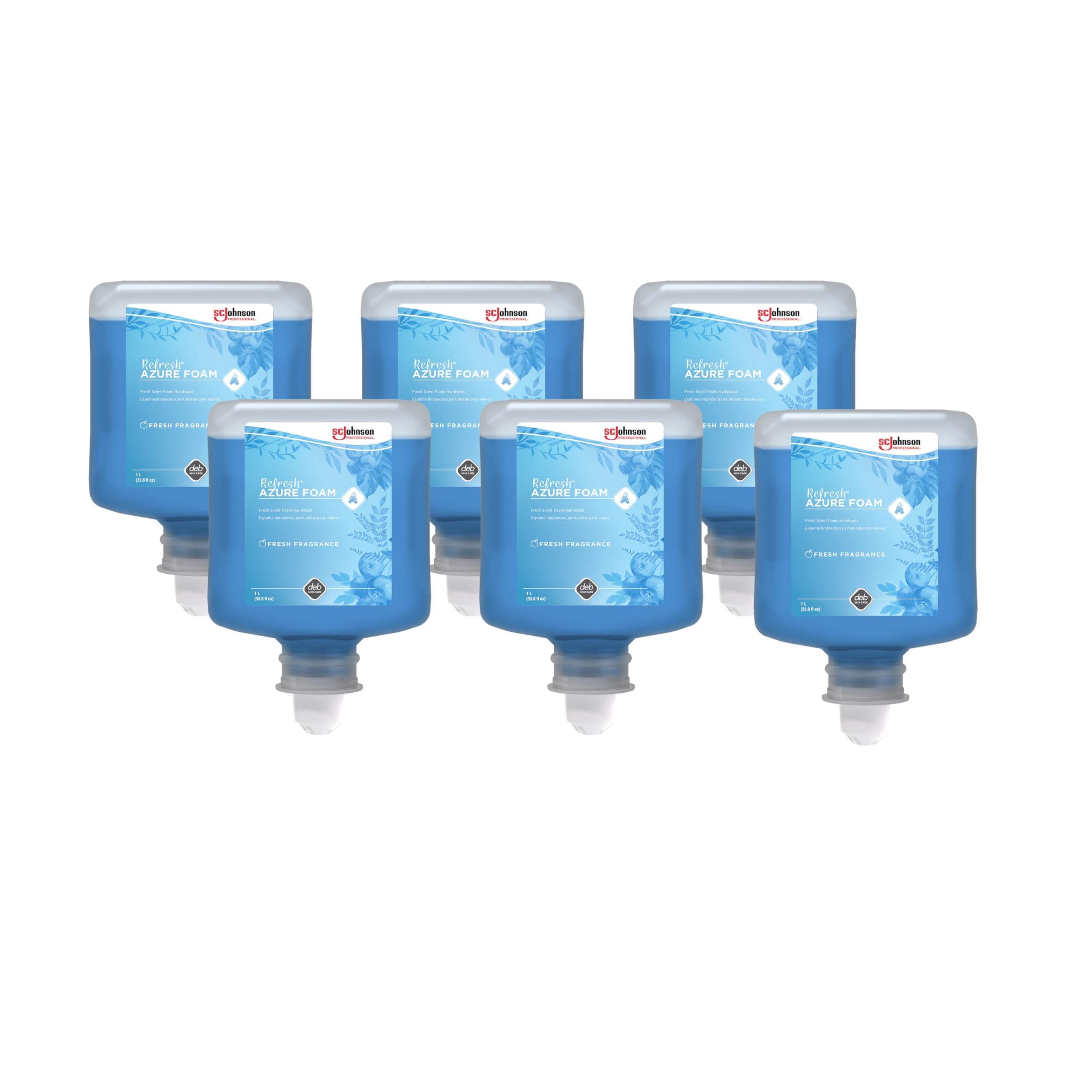 DEB-AZU1L - Deb Refresh Azure FOAM Wash 1000ml Refill, 6/CS