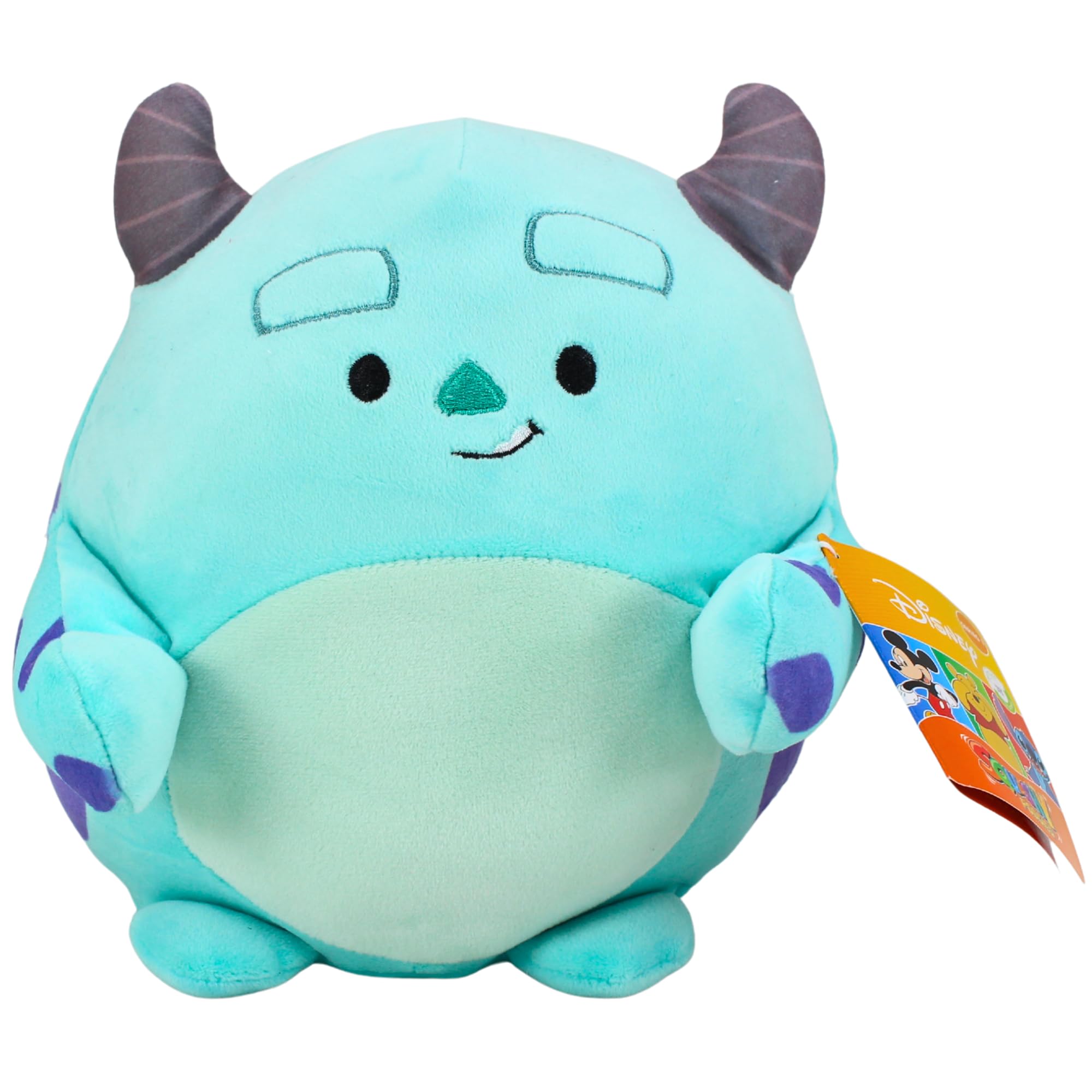 Disney Classics Squashy Podgies 9" 22cm Plush Toys With Embroidered Features - (Sulley)