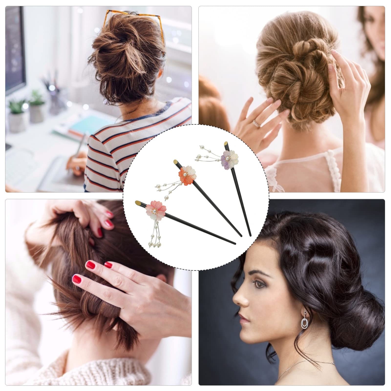 Beavorty 15stücke Retro Haarstäbchen Mit Quaste Chinesische Haarnadeln Für Elegante Hochsteckfrisuren Für Partys Und Besondere Anlässe