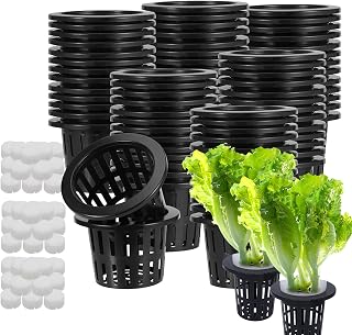 Hydroponic Baskets With Sponges - Hydroponic Net Cups For Garden Planting | Attached Sponges And Aquaponic Baskets Suitable For Beginners For Indoor Flowers, Supplies