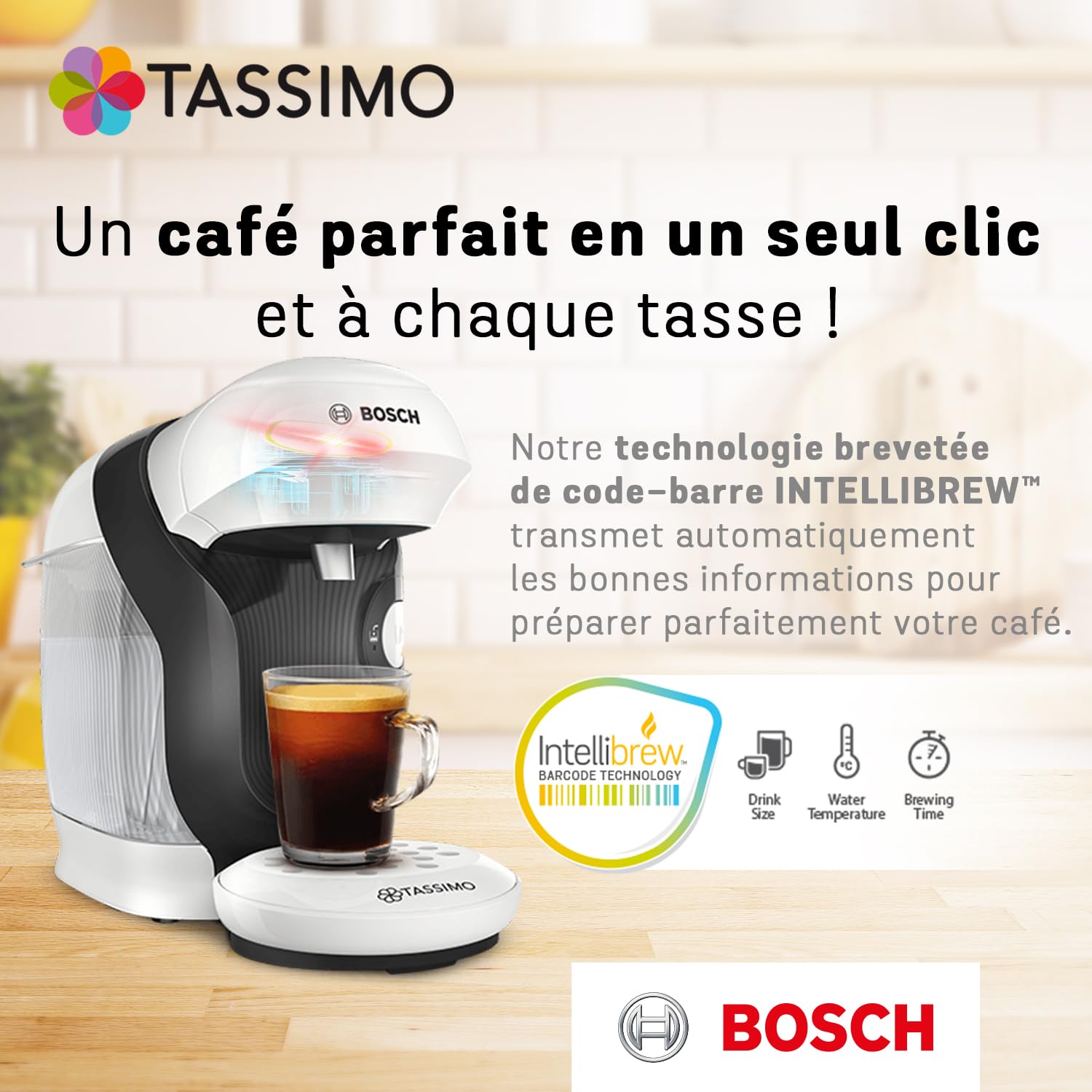 Tassimo, 120 Dosettes Café Petit Dej Grand'Mère, Compatibles avec les machines TASSIMO, 5 packs de 24 dosettes