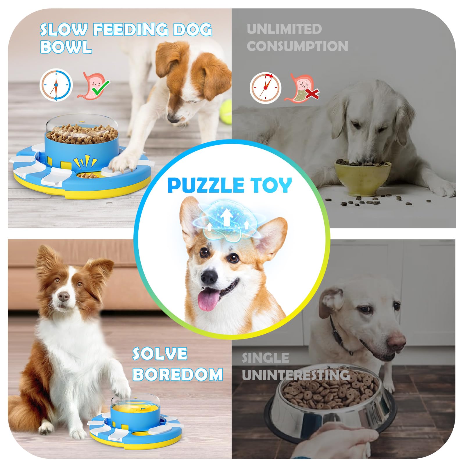 Dreshoo Juguetes De Ropecabezas Para Perros, Juguetes Interactivos