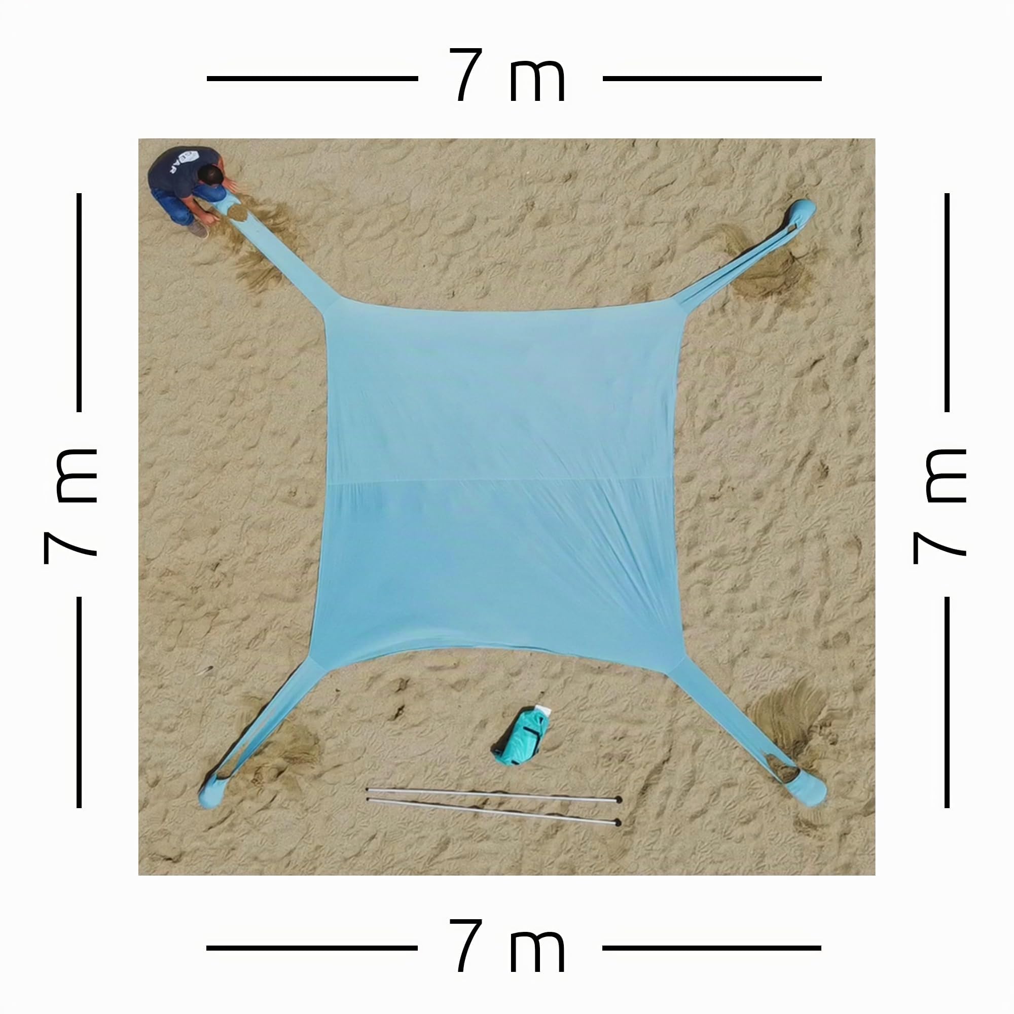 your GEAR Cameo Beach Shelter Tente de plage XXL 3 x 3 m Protection solaire UV 50+