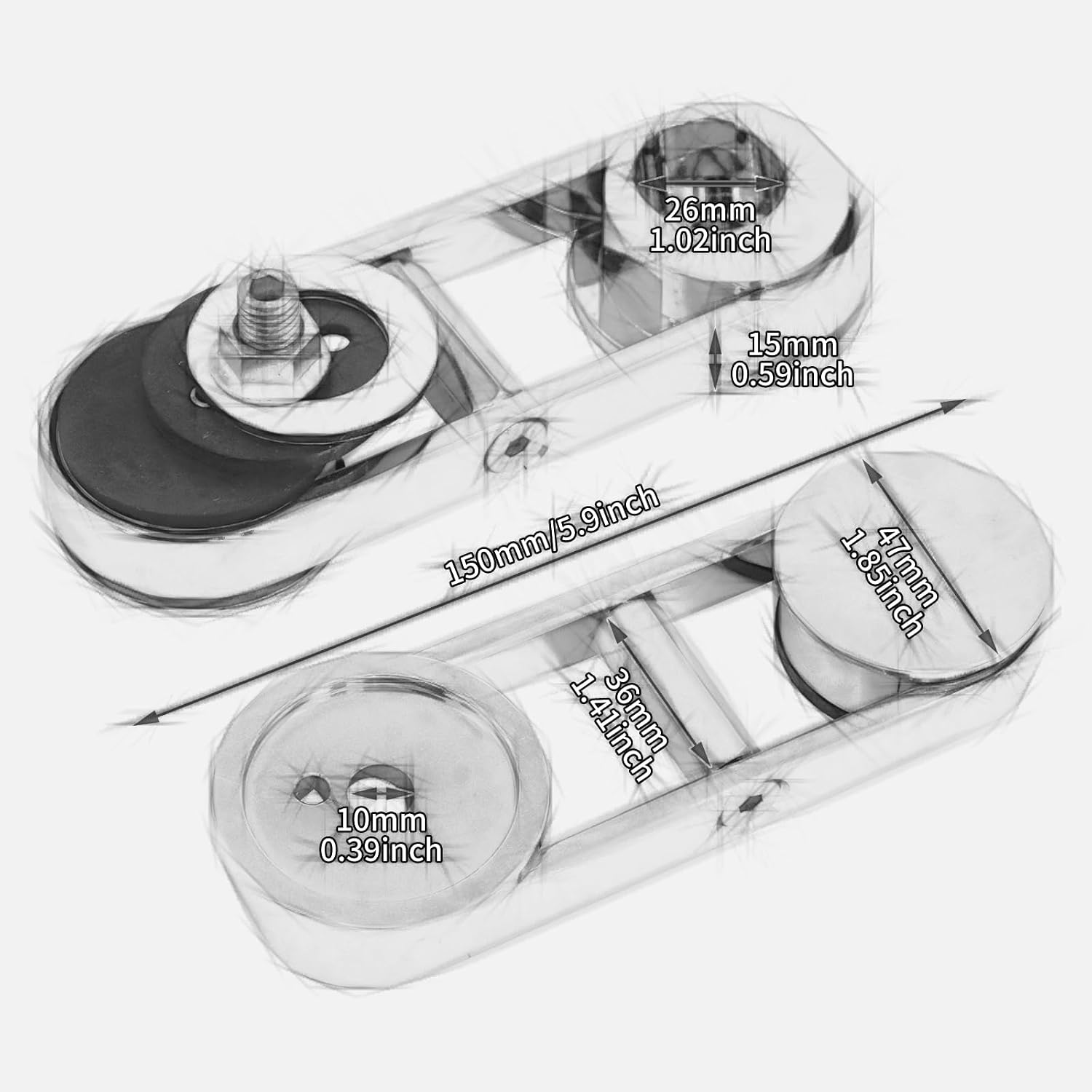 Adjustable Mirror Relocation Brackets Fit for Harley Touring Street Glide FLHX 14-2025 Mirror Mount Extension Kit Chrome