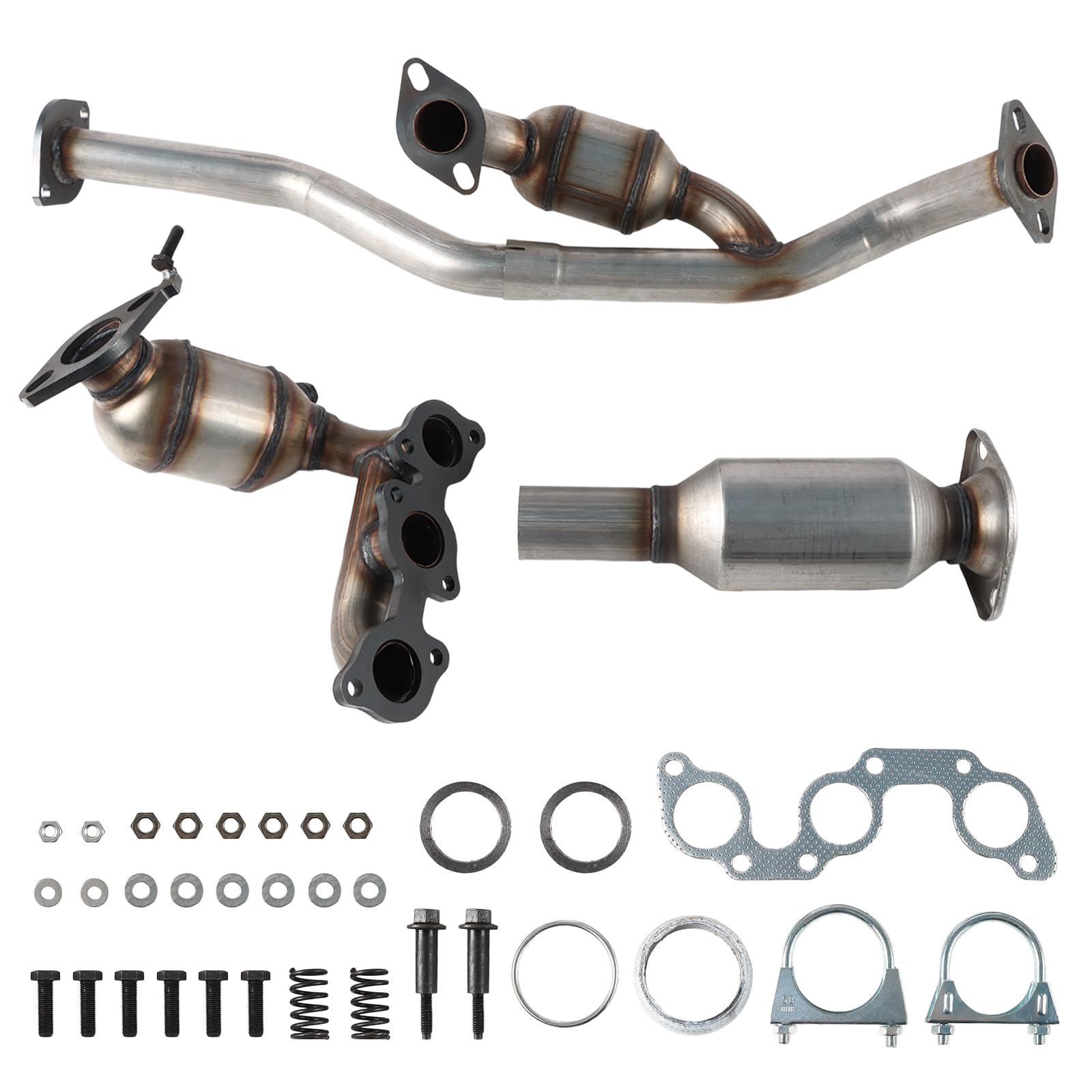 LELEHOKA Front & Rear Manifold Catalytic Converter Fits For 2000-2004 Toyota Avalon 3.0L V6, 1999-2001 Lexus ES300 3.0L 16396 51308 16130