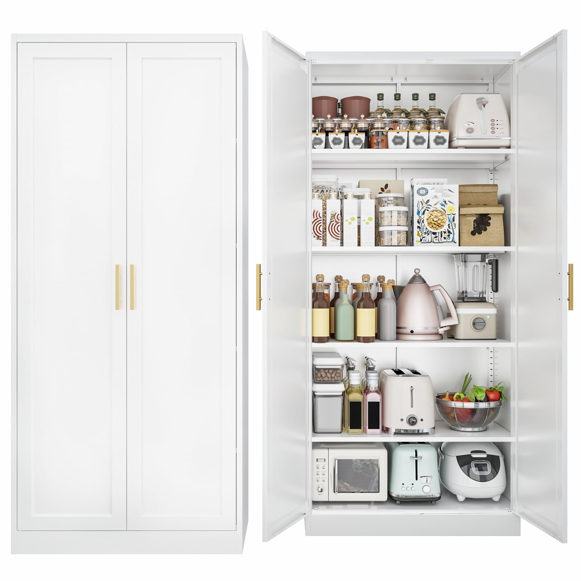 BESFUR 71' Tall Metal Storage Cabinet (2-door)