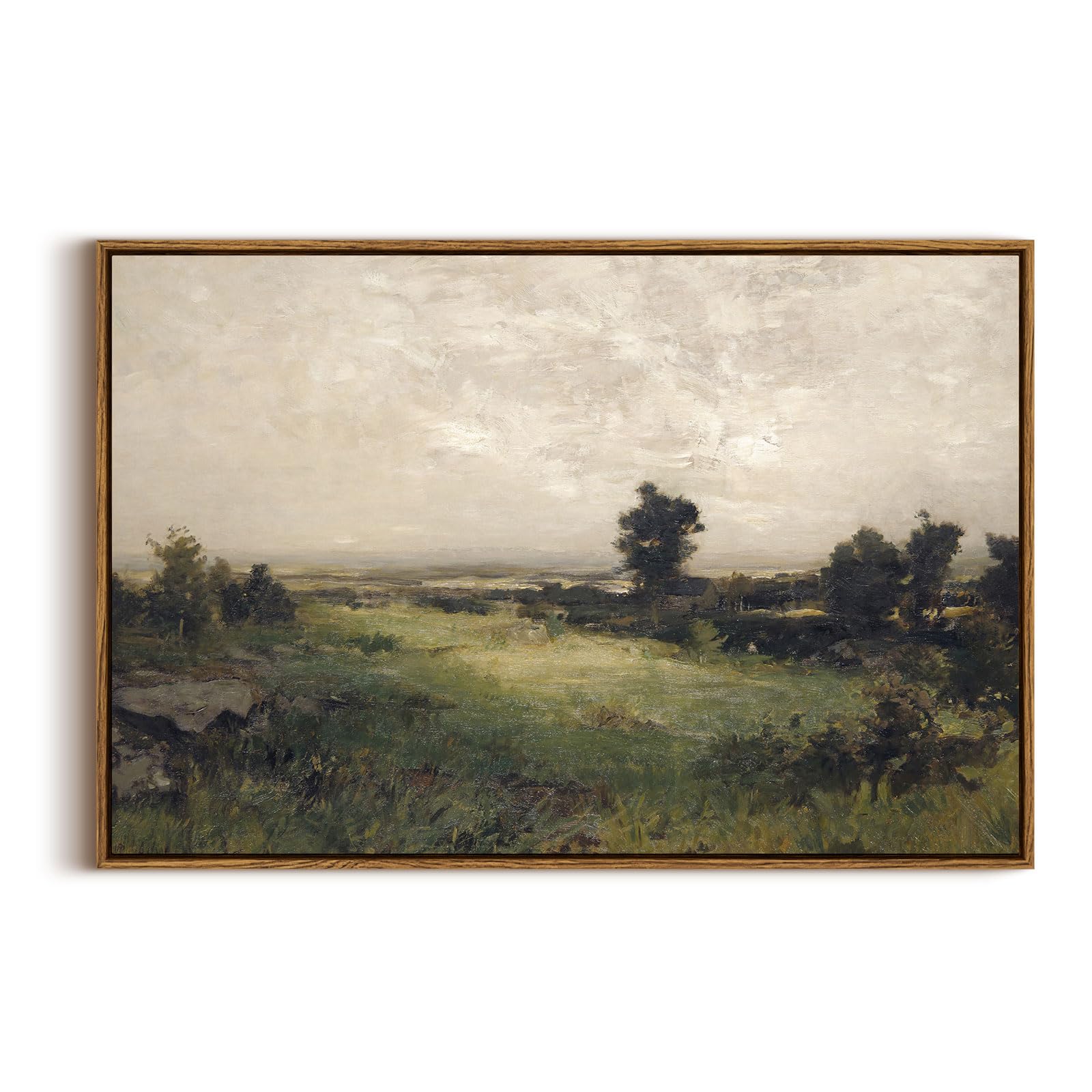 InSimSea Framed Canvas Wall Art, Meadow with Flowers Painting, Landscape for Living Room, Bedroom, Home, Bathroom Decor, 8x10 — view 16
