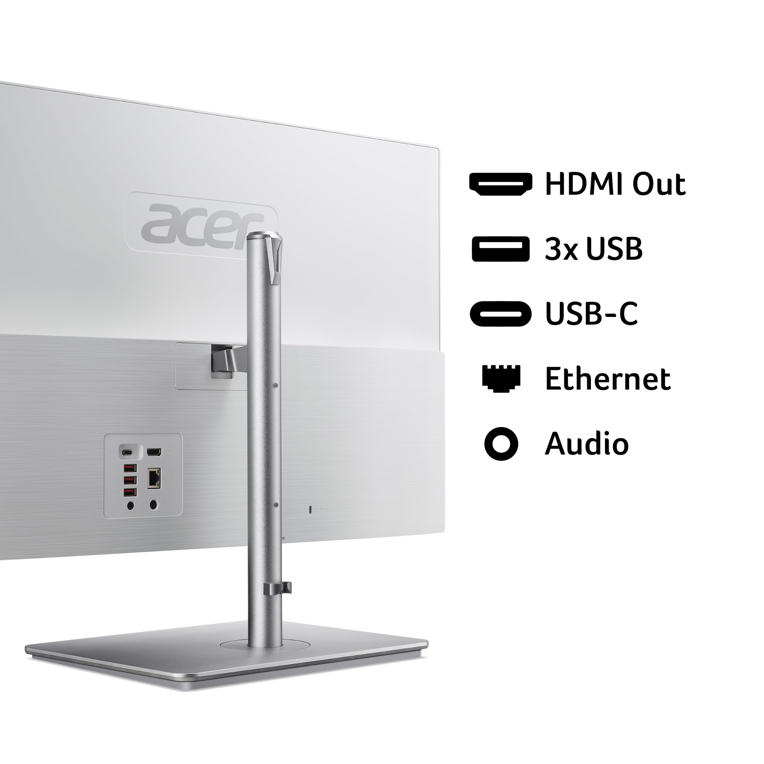 Acer Aspire C 27 I Tout-en-Un I 27 Pouces Full HD I Intel Core Ultra 7 155U I 16 Go RAM I 1TB SSD I Intel Graphics I Windows 11 Home I Blanc I C27-195ES