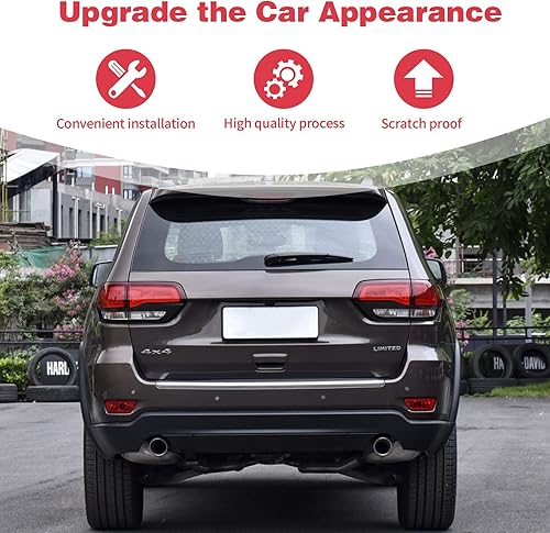 Miniatura 4 de Cubierta de luz trasera para Grand Cherokee, bisel negro para Jeep Grand Cherokee 2014 2015 2016 2017 2018 2019 2020 Accesorios exteriores negros 4