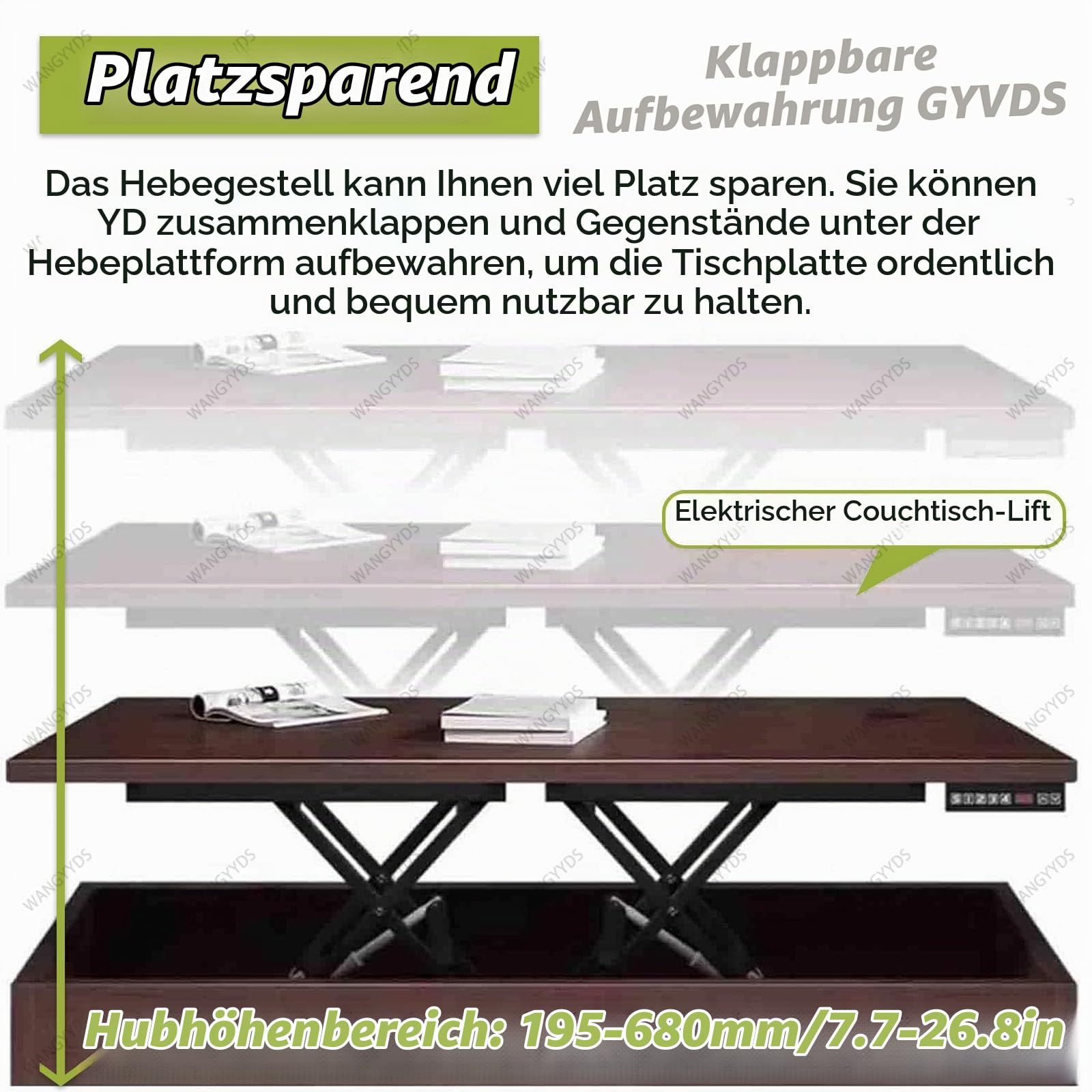 Elektrische Hebebühne, 440lbs/200kg Scherenhebebühne Elektrische Scherenhebebühne DIY-Hebe-Couchtisch Mit Hall-Controller: Motorschutzeinstellungen, Signalbetriebseinstellung, Autobetriebseinstellung
