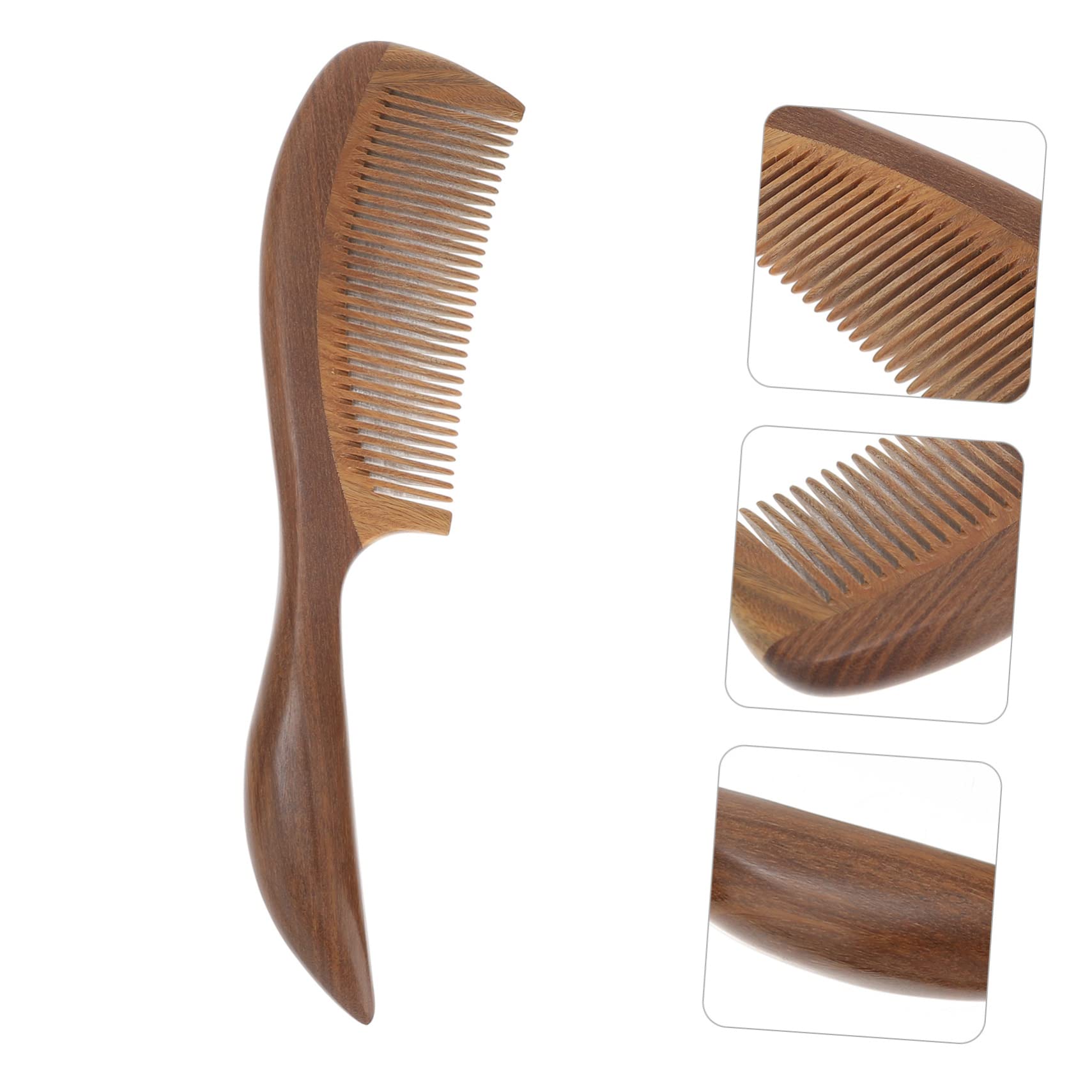 Ipetboom 5pièces Peigne Bois Anti-statique à Fins Dents Pour Cheveux Peigne Bois Massant Pour Femmes Confortable Et