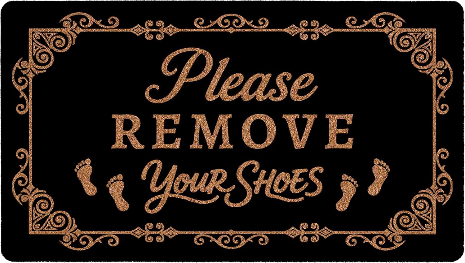 Please Remove Your Shoes Doormat 17x30 Inch, Funny Front Door Welcome Mat, Non Slip Indoor Outdoor Rug, Waterproof and Easy Clean, Cute Door Mat, Farmhouse Home Decor Gift