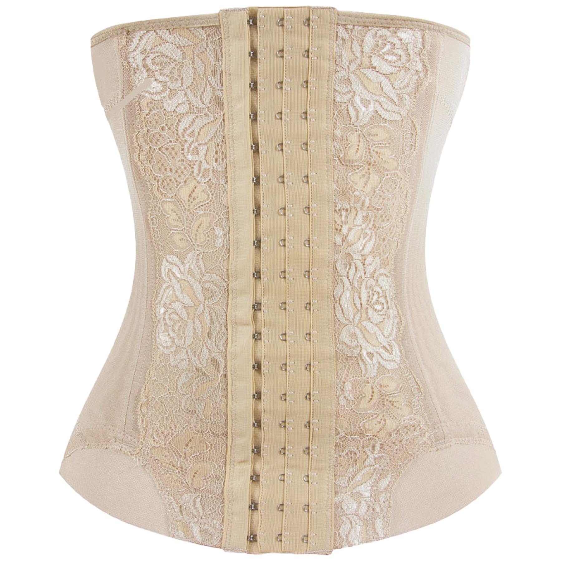 Mesh Corset Waist Trainer for Long Torso, 33CM Height, Front Hook & Eye Cincher Shaper