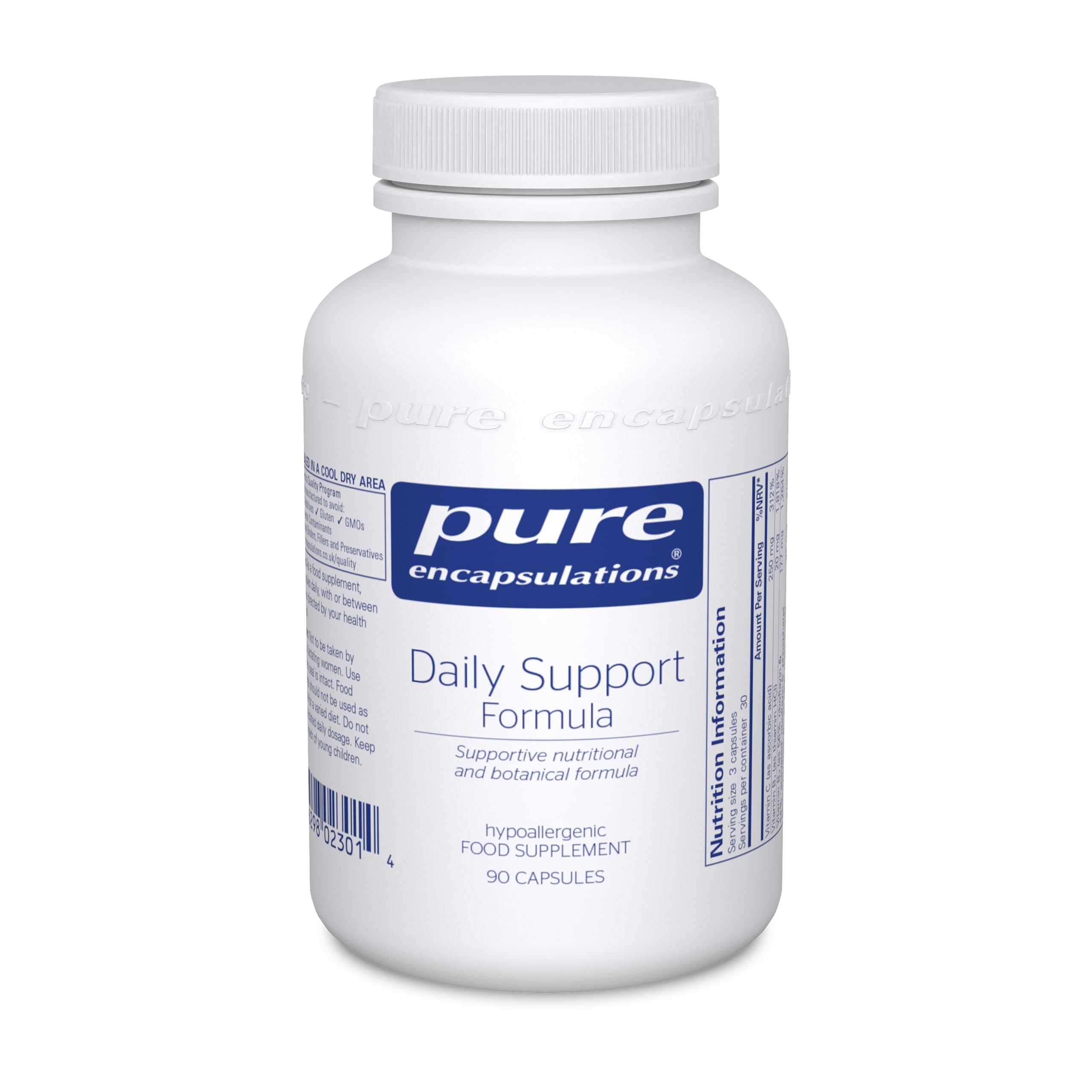 Daily Support Formula - Nerve Support, Tiredness & Fatigue - with Magnesium, Vitamin C, B Vitamins, L-Tyrosine & Plant Extracts - 90 Capsules