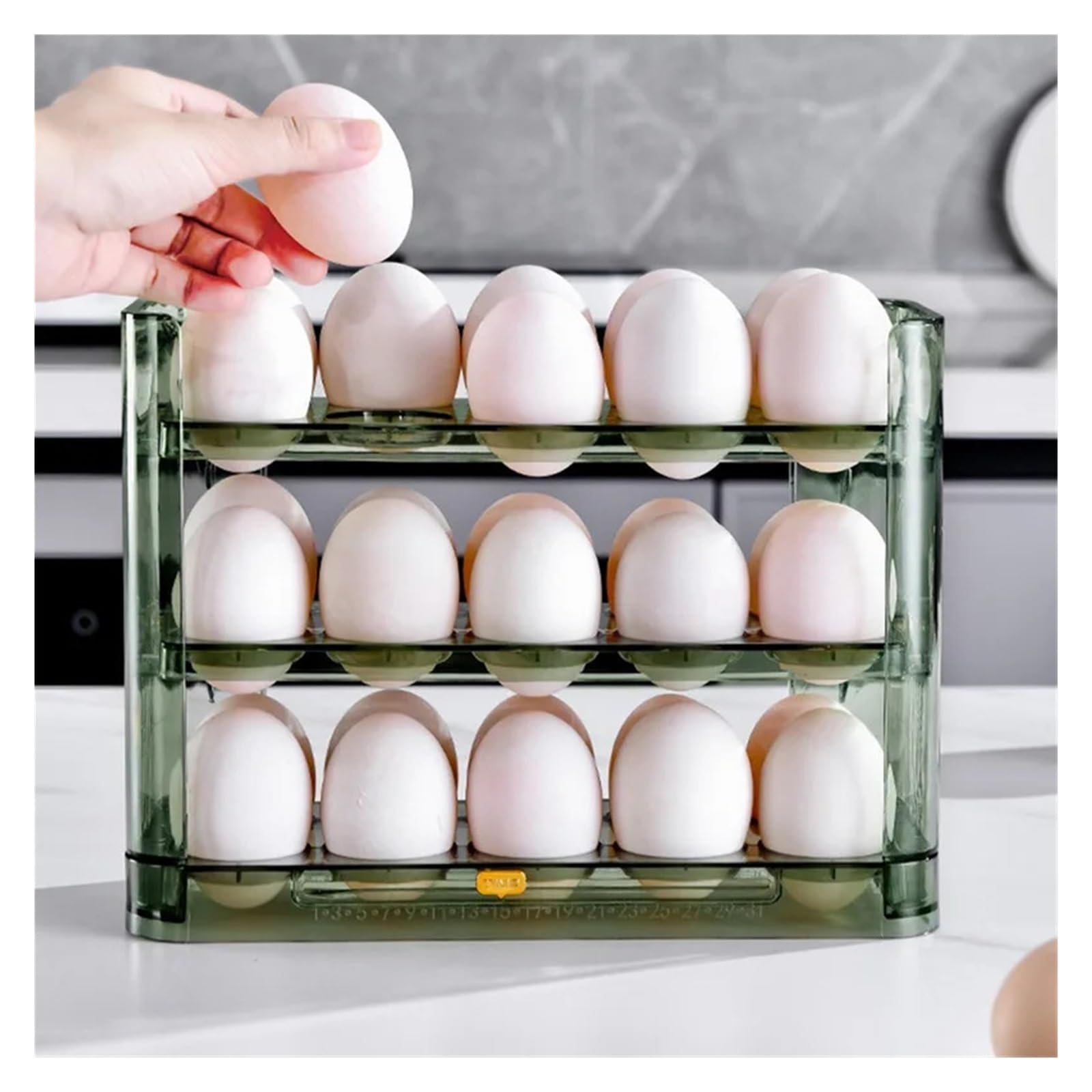 Custodia for Uova, Contenitore Alimenti Con Vassoio Dispenser for Fresche