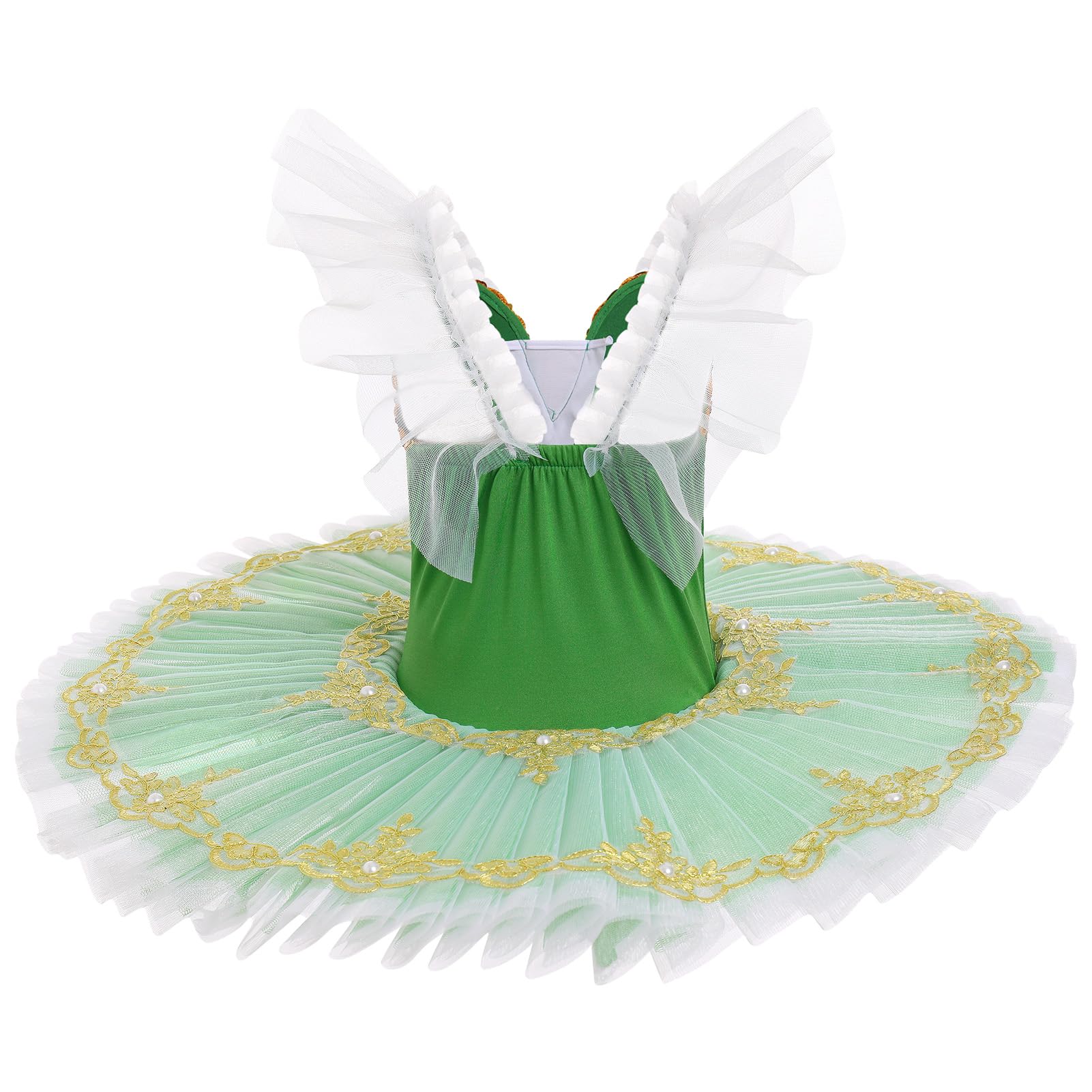 Vêtements de ballet filles 3-16 ans pour la danse : 3 pièces robe de ballet avec bretelles réglables paillettes - robe de danse pour enfants pour ballet, patinage artistique, patinage artistique