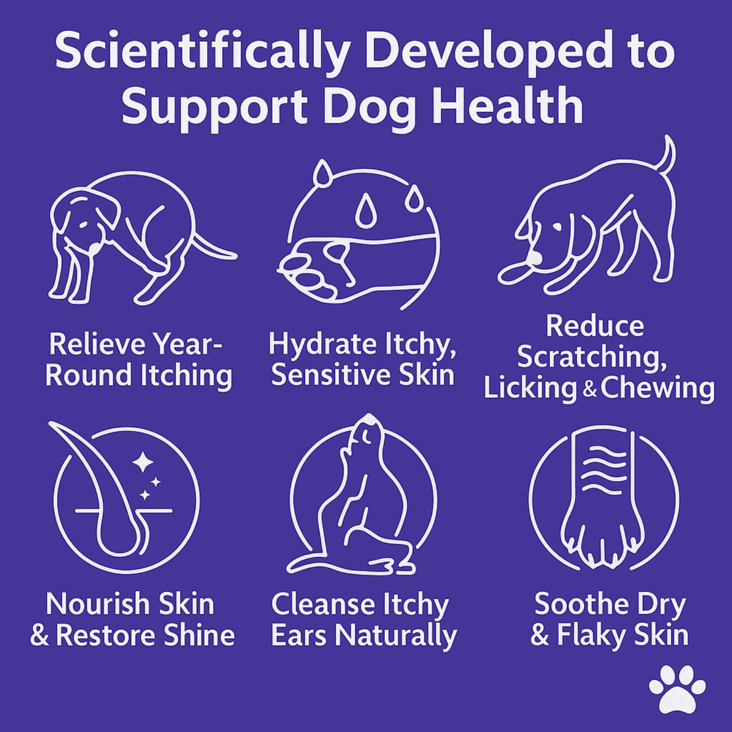 Itchy Dog Skin Relief & Immunity Treats, Powerful Dog Itchy Skin Relief for Itchy Skin Licking, Scratching, Soothe Itchy Paws - Image 3