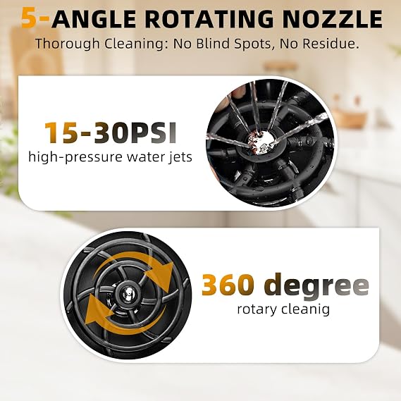 Pitcher Rinser, High Pressure Cup Washer (black)