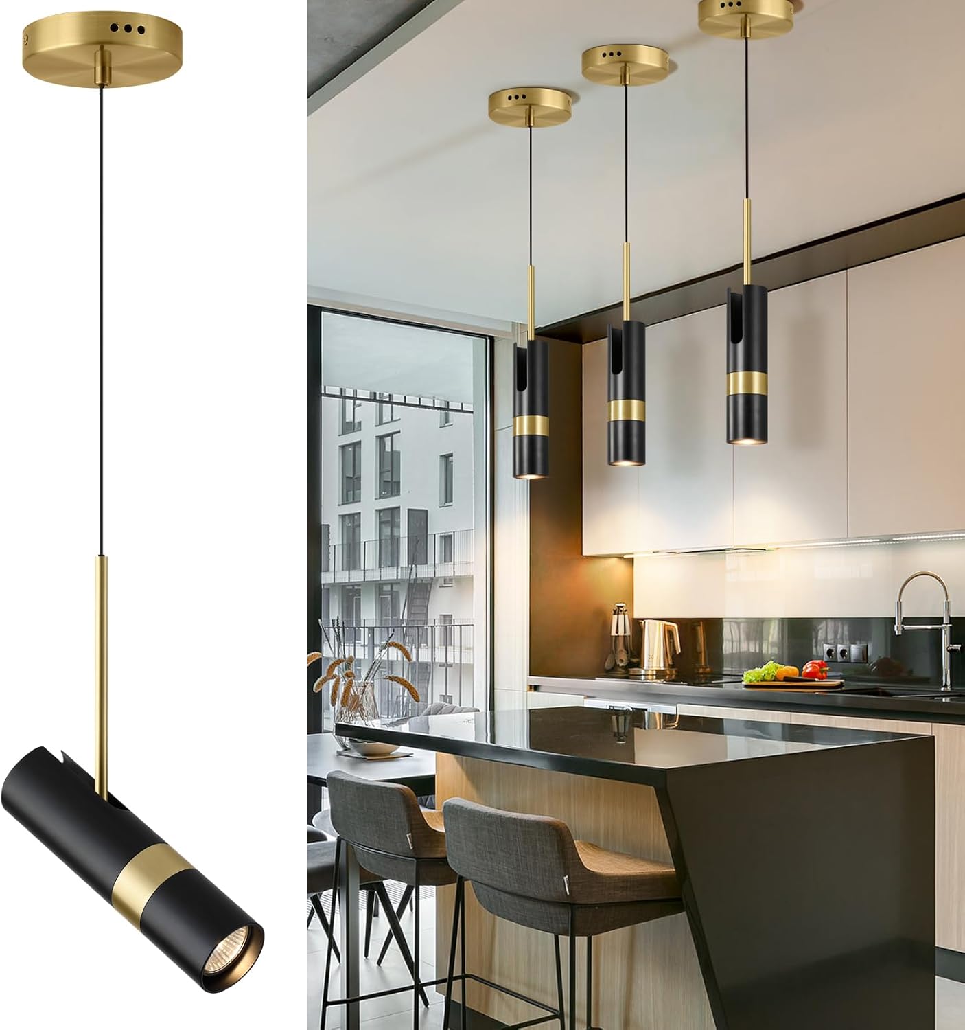 Pendant Lights Kitchen Island, Black Pendant Light Fixtures, Adjustable