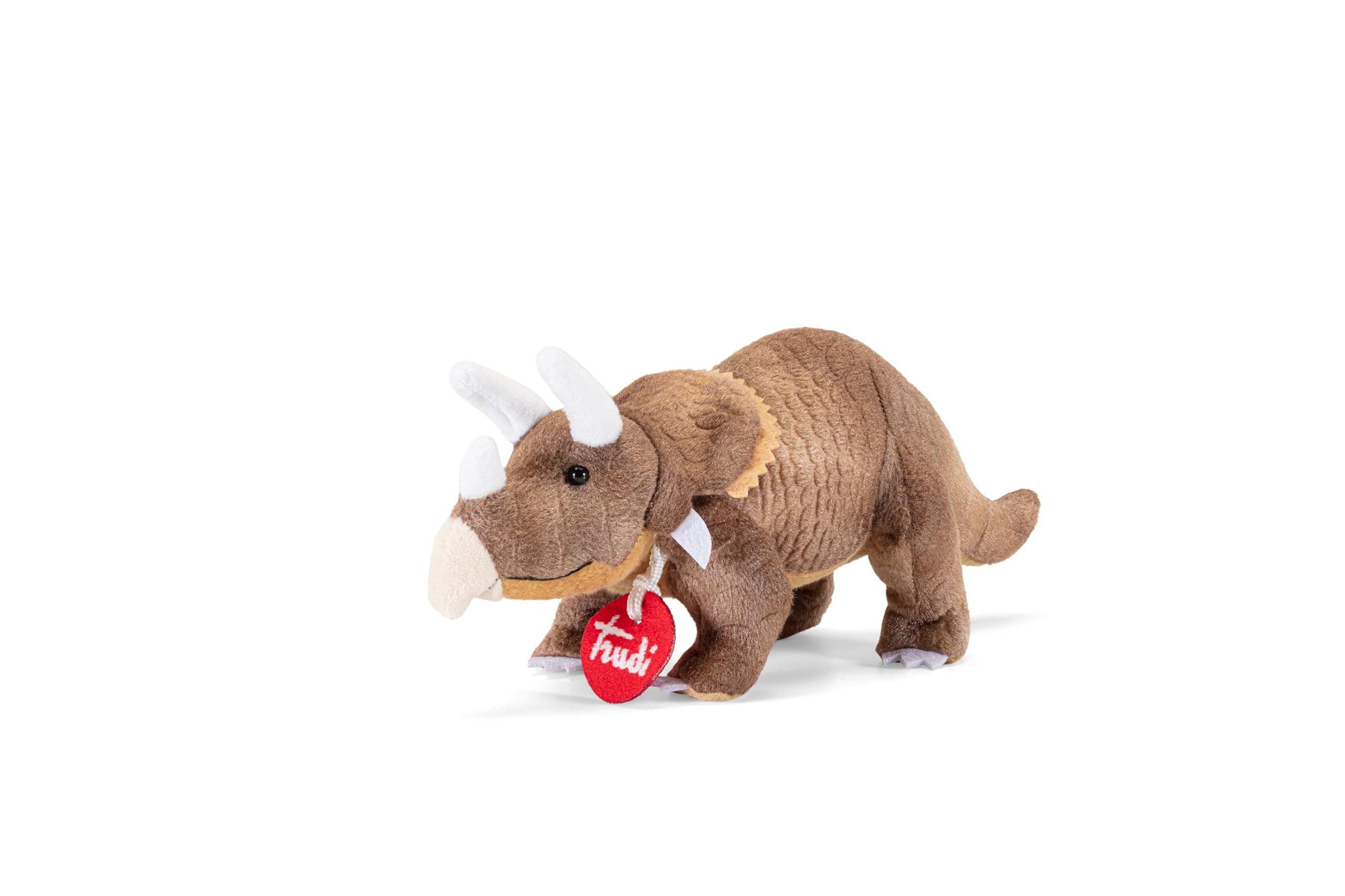 Trudi Triceratopo Dinosauri di peluche,​regalo per compleanno e Natale | 22X10X9cm taglia XS | Animali Preistorici | modello 51183