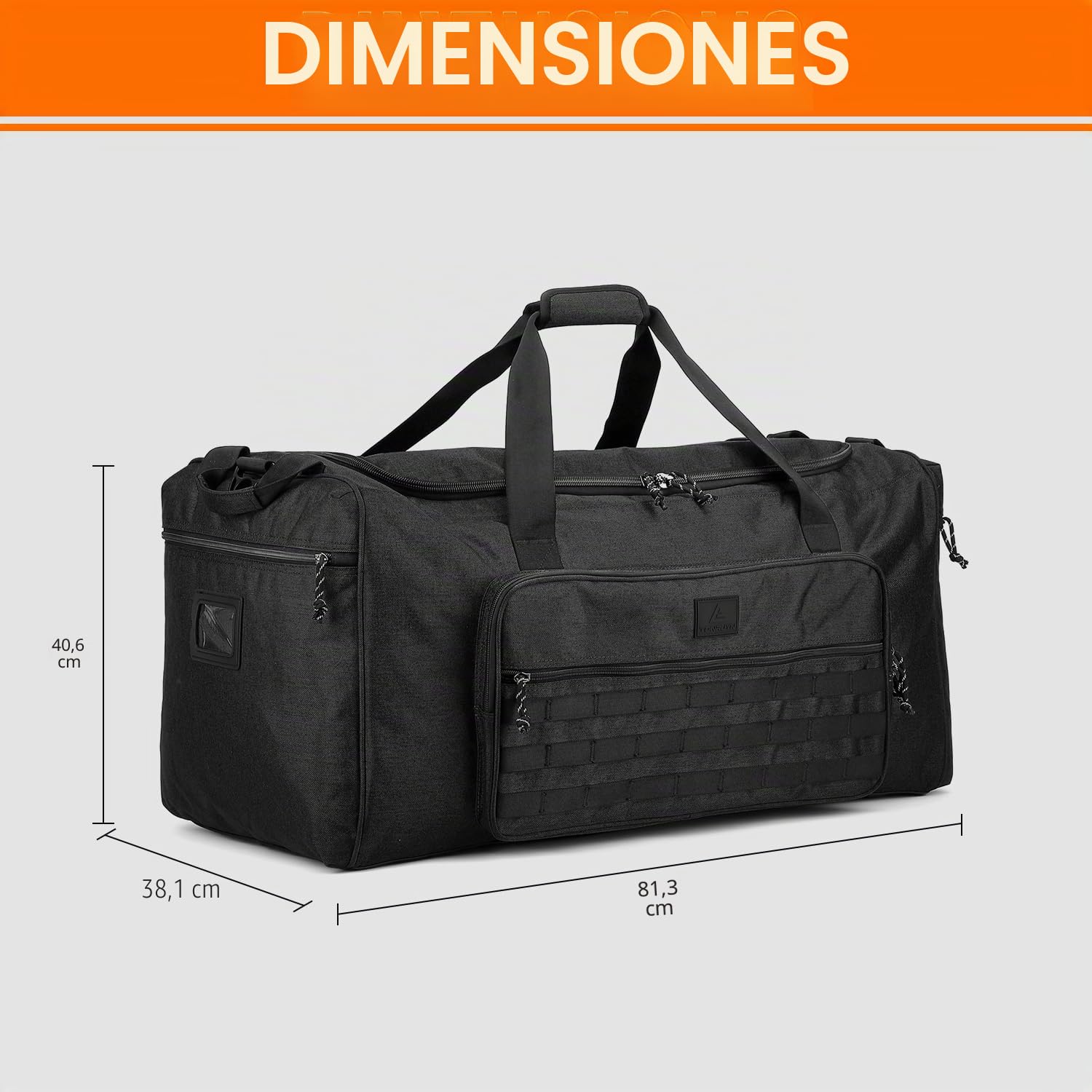 Bolsa de Deporte para Hombre y Mujer Grande 115L Bolsas Viaje Táctica Extra Large Duffle Bag Bolsa Deporte Gimnasio, Boxeo, el Camping y los Militar Viajes, Negro