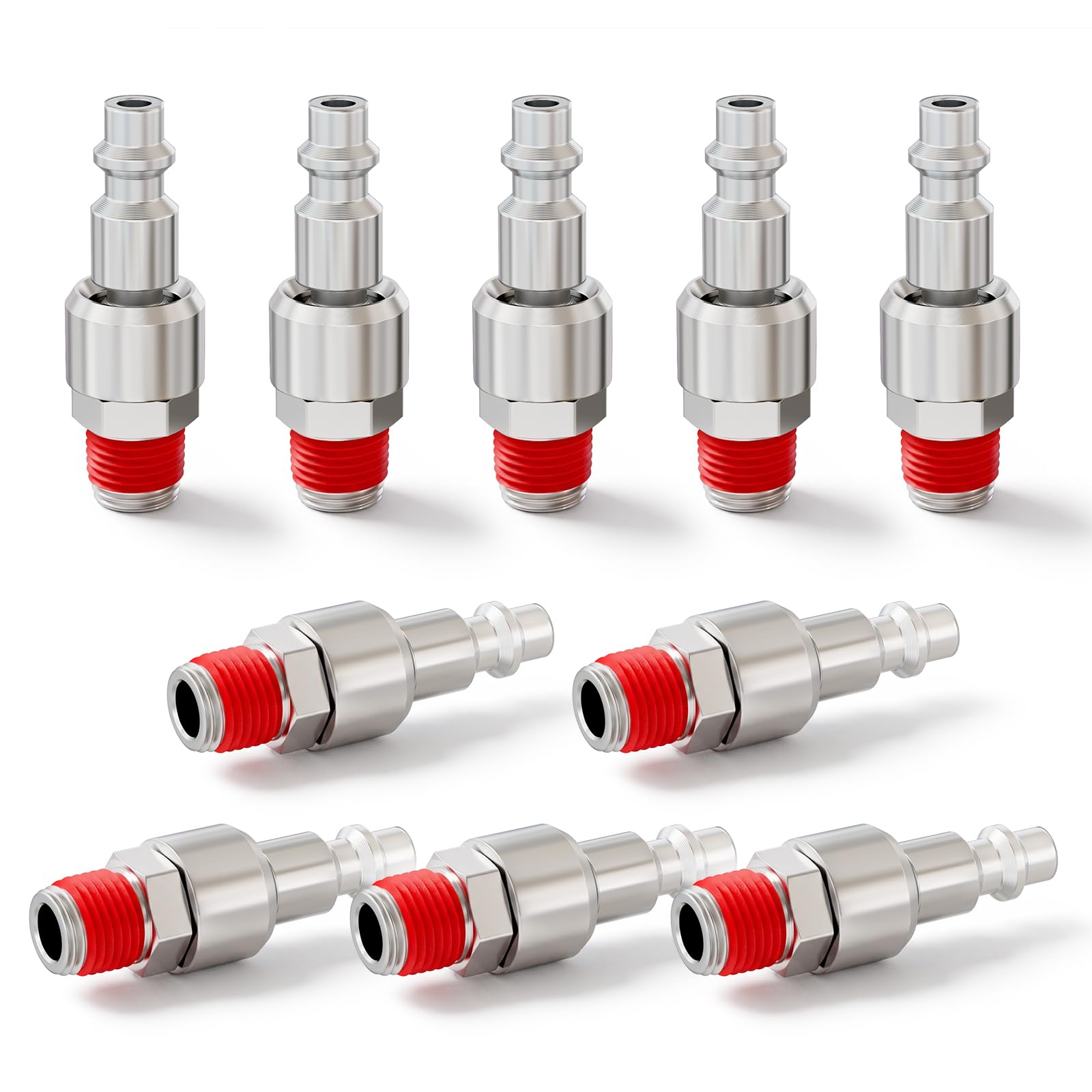 Enchufe de aire giratorio industrial de 0.25 pulgadas, NPT macho