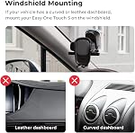 IOttie Une touche facile 5 Tableau de bord & Support de téléphone de montage de voiture de pare-brise iPhone, Samsung, Moto, Huawei, Nokia, LG, Téléphones intelligents