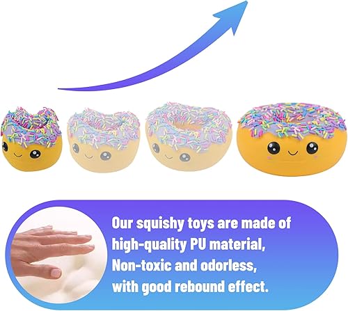Miniatura 3 de Anboor Squishy Smore Toy Lindo Squeeze Donut Food Soft Cake Slow Rised Alivio del Estess Pan Niños Regalo