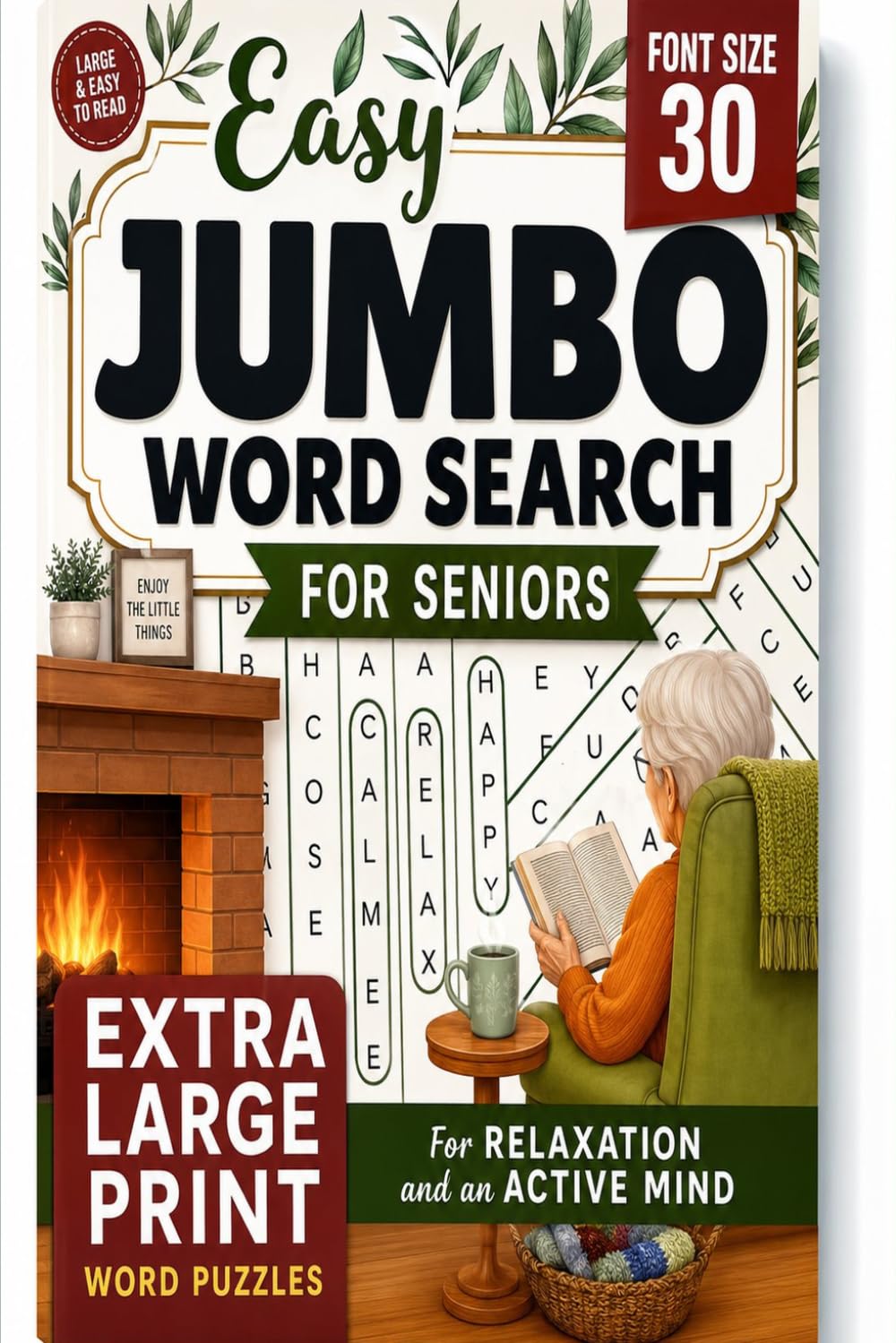 Easy Word Search for Seniors: Large Print Edition: 100 relaxing word search puzzles with extra large, clear print. Designed for seniors for relaxation ... themes, and complete answer key included.