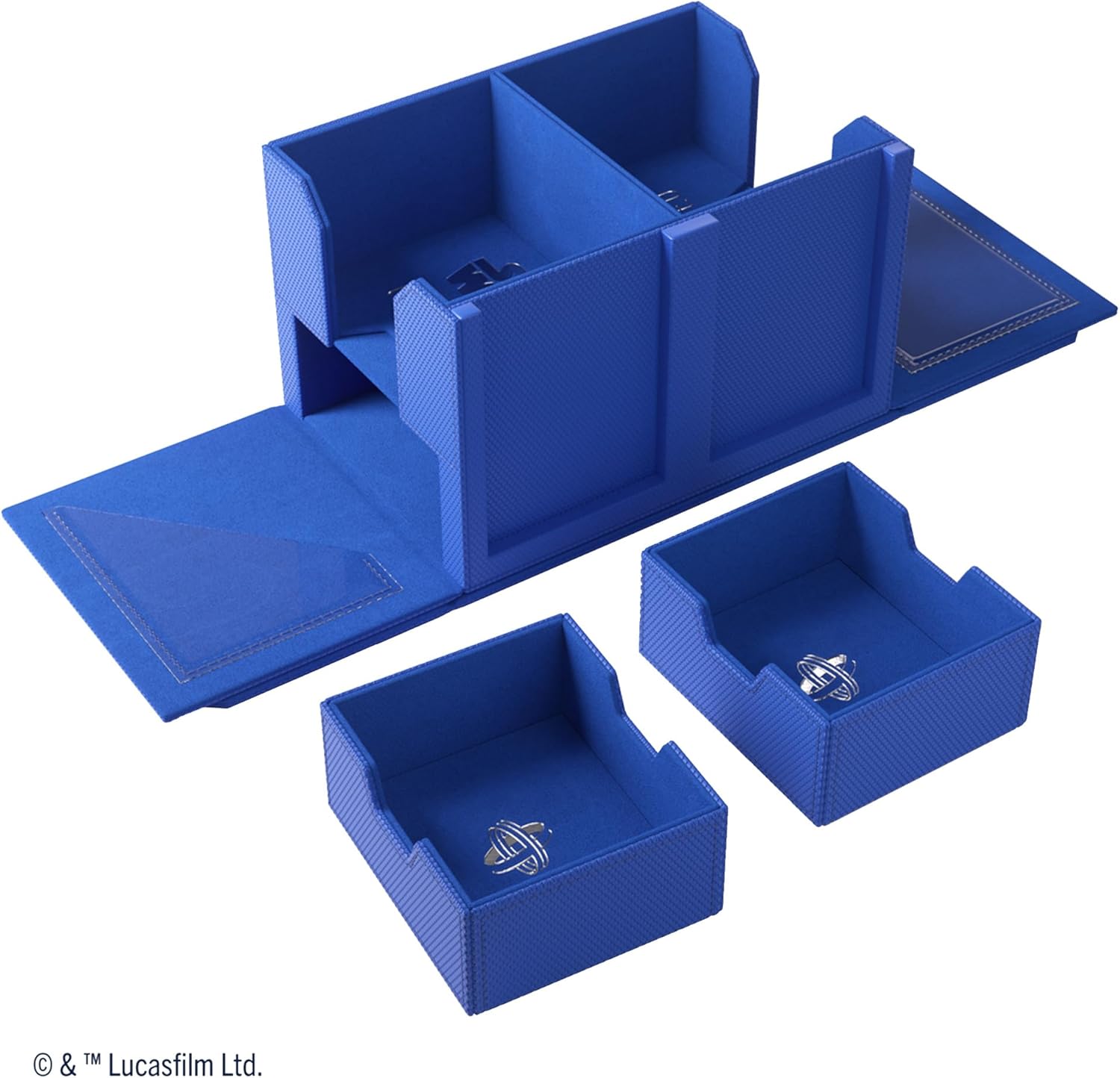 Gamegenic Star Wars Unlimited DOUBLE DECK POD - Elevate Your Gaming Experience! Premium Deck Box, Holds 120 Double-Sleeved Cards, Designed for the Star Wars Unlimited TCG, Blue Color, Made