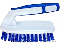 Mr. Clean Durable Bristle Handle Scrub Brush - Heavy Duty for Tile, Grout, Showers, Sinks & Counters