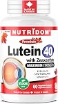 Nutridom Lutein 40mg + Zeaxanthin 5mg – Eye Health Supplement | Marigold Flower Extract | 100% Vegan, Non-GMO, Gluten-Free | 60 Capsules | 2-Month Supply