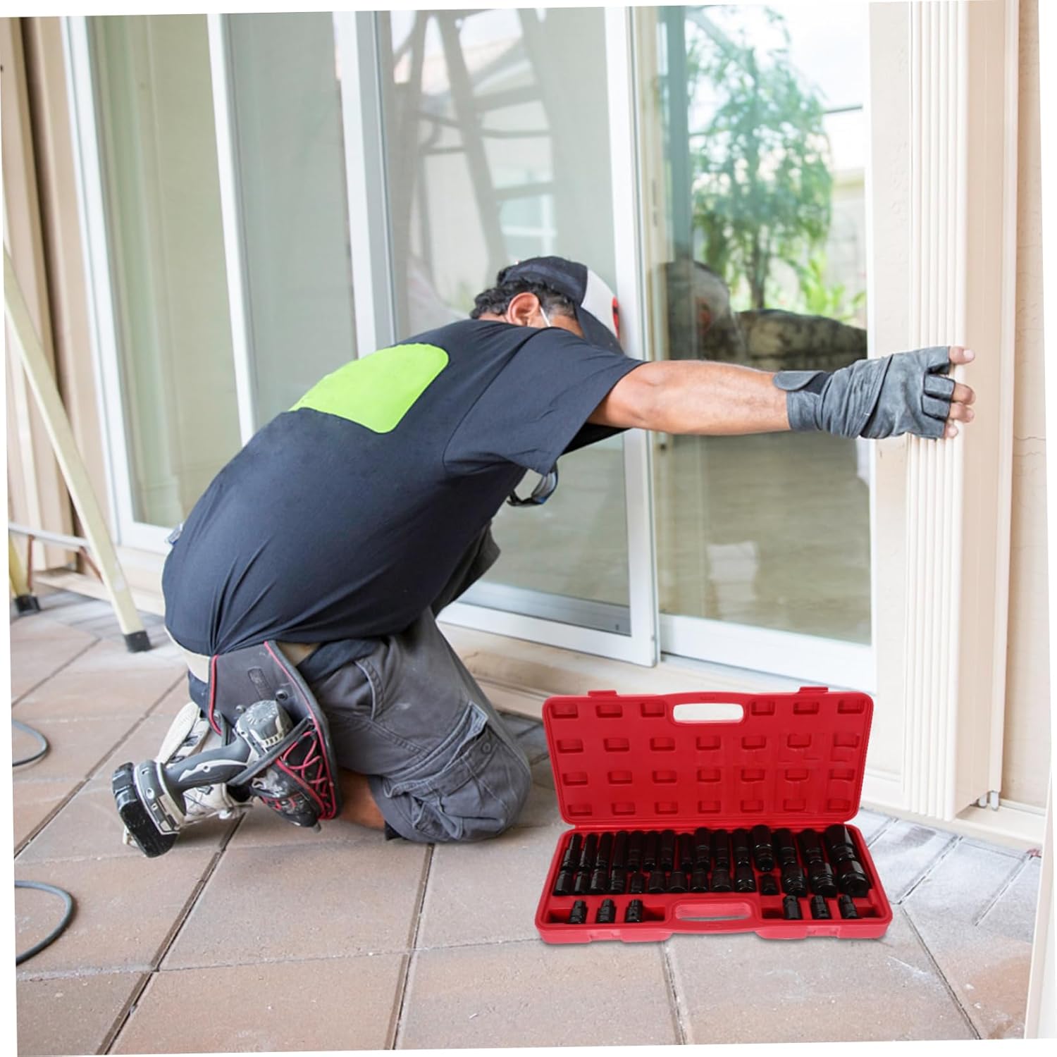 Mikikit 1set Impact Socket Bits Socket Replacement Tool for Electric Wrenches Kit Storage Case Versatile for Auto Repair and Mechanical Equipment