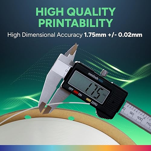 Vista 4 de OVERTURE - Filamento de TPU de 1/16 pulgadas, rollo flexible de poliuretano termoplástico, impresora 3D suave, 95A, carrete de 2.2 libras, precisión