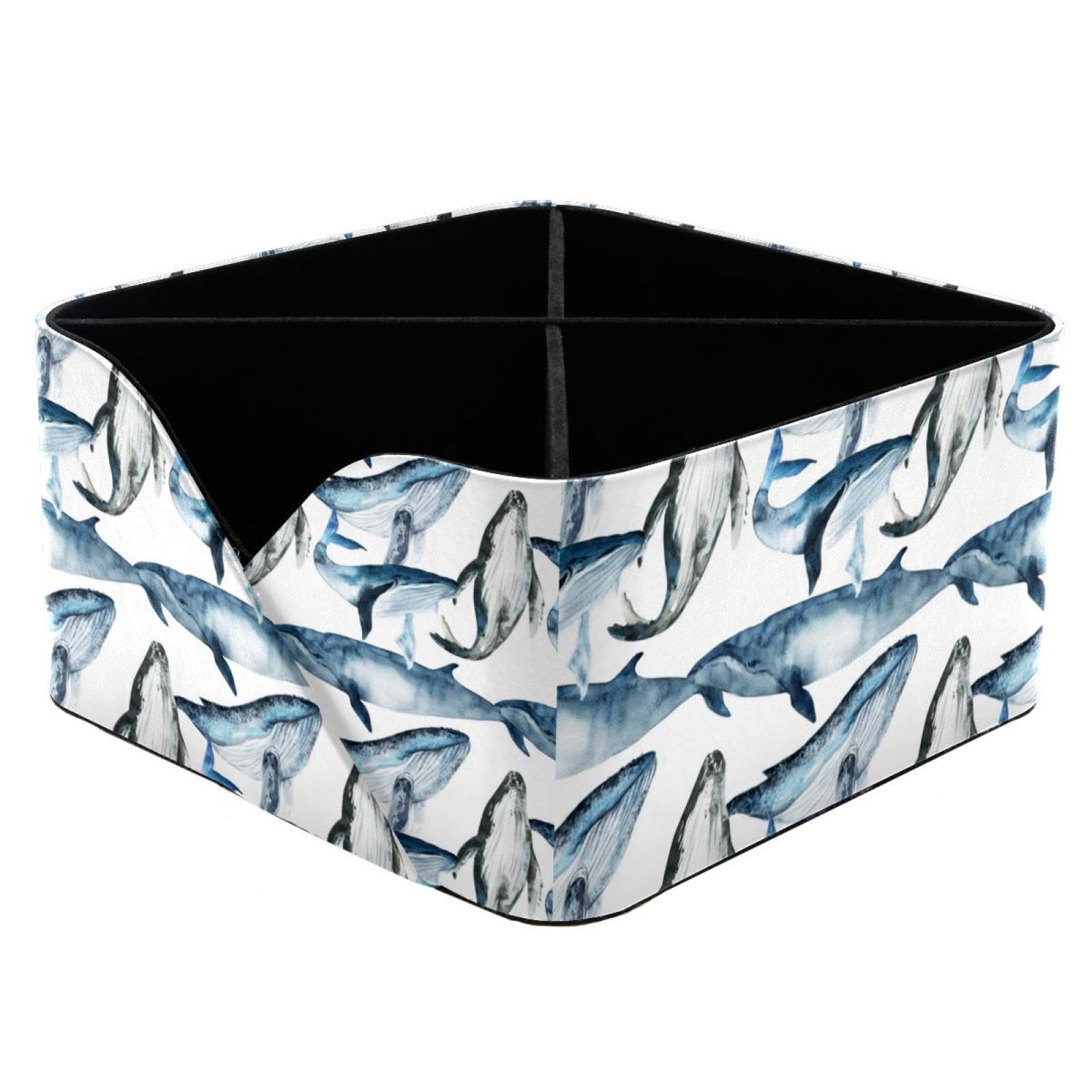 Pot de rangement pour bureau et porte-crayons baleine avec 4 compartiments