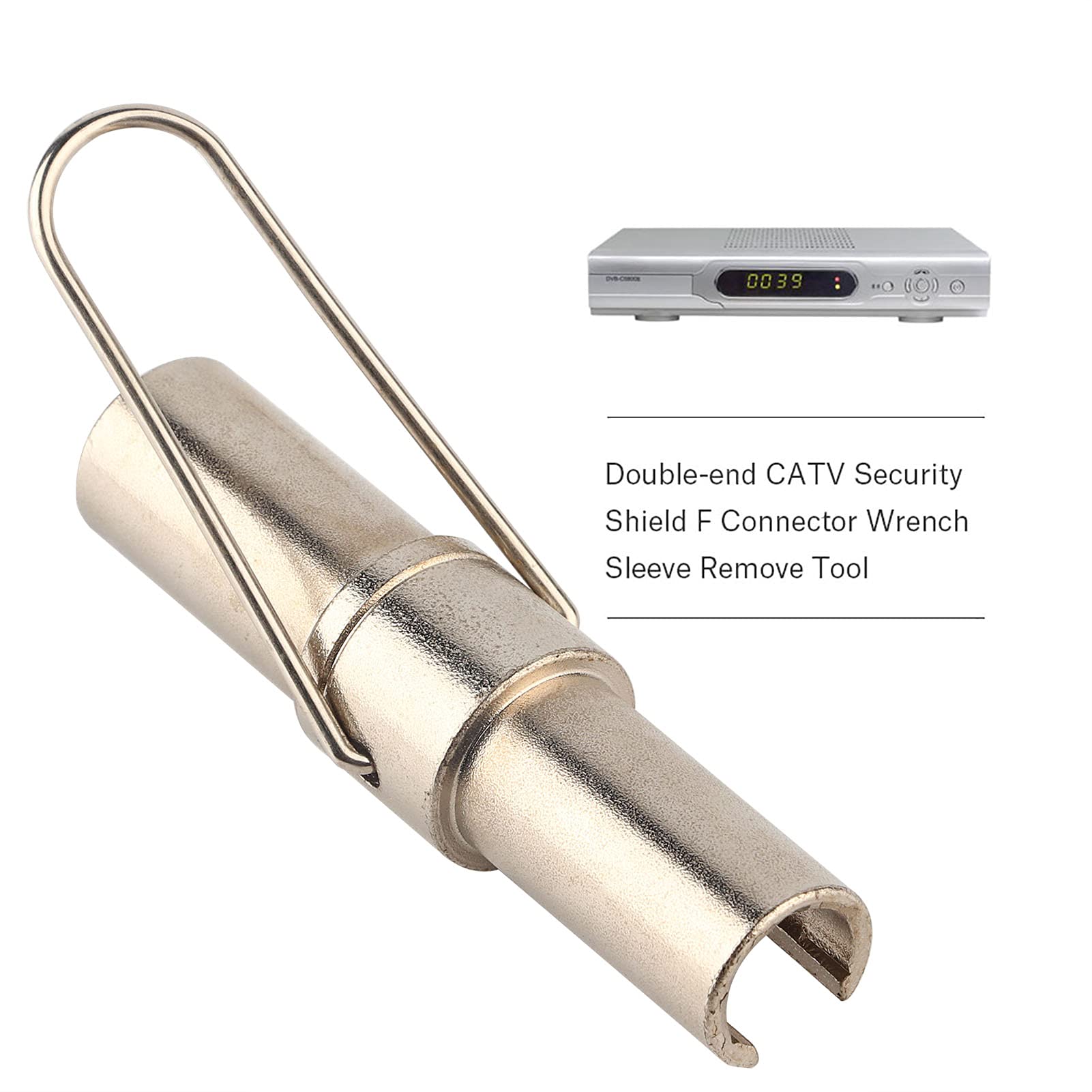 EIMSOAH CATV Security F Connector Double end Wrench Sleeve Removal Tool, Compact Loop Design Clip Ring for RG6 RG59 RG11 Coax Cable