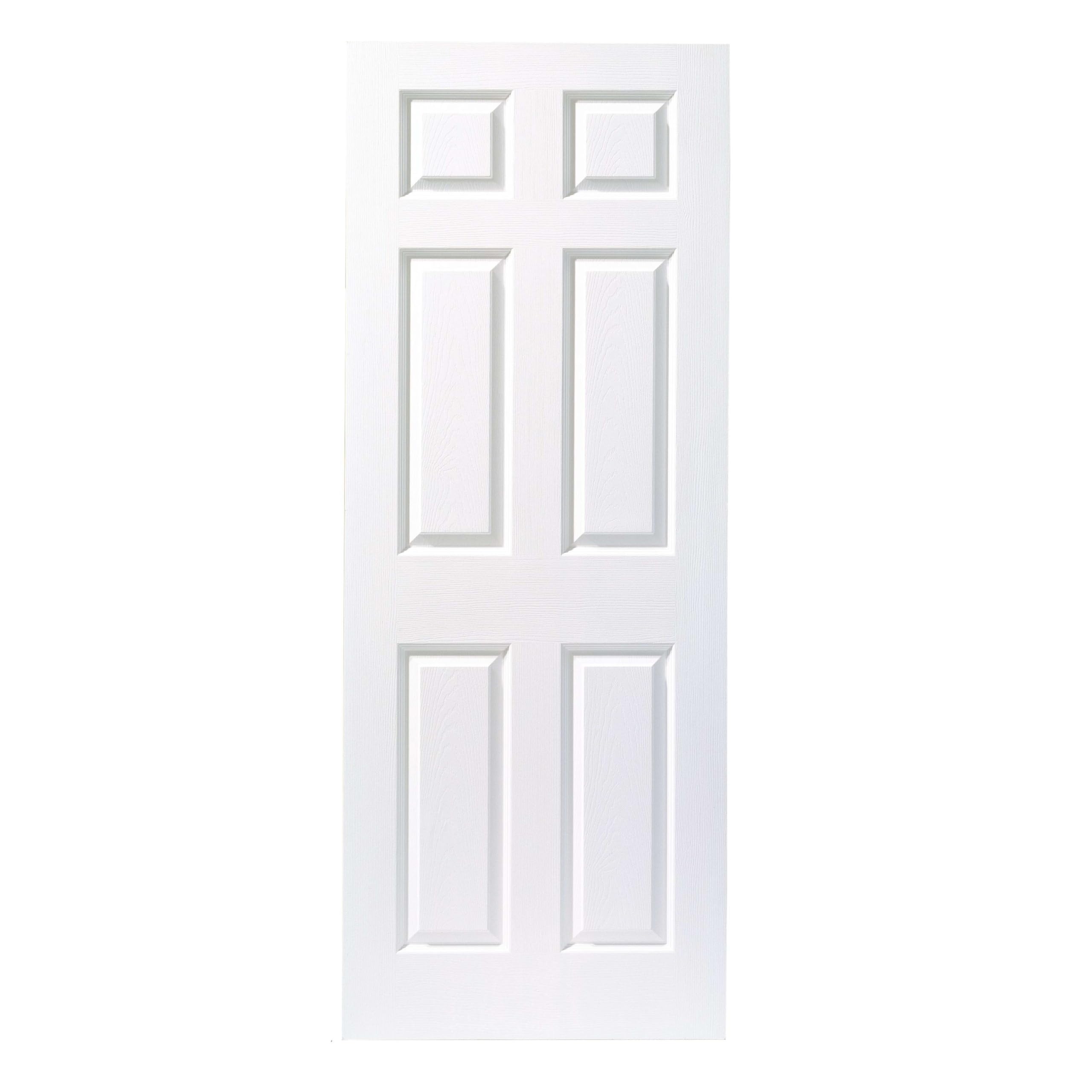 White Grained 6 Panel Internal Door | Primed Moulded Interior Door | 1981 x 610 x 35mm | Reversible & Trimmable