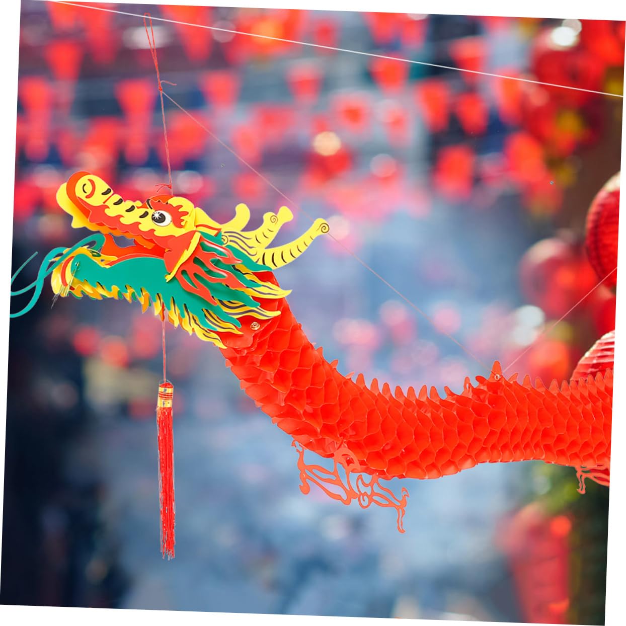 Ciieeo 5St Chinesische Neujahrsdekoration chinesische neujahrsdrachengirlande Laternengirlande des neuen Jahres Chinesisches Dekoration Chinesischer Neujahrsfest Dekoration Papier