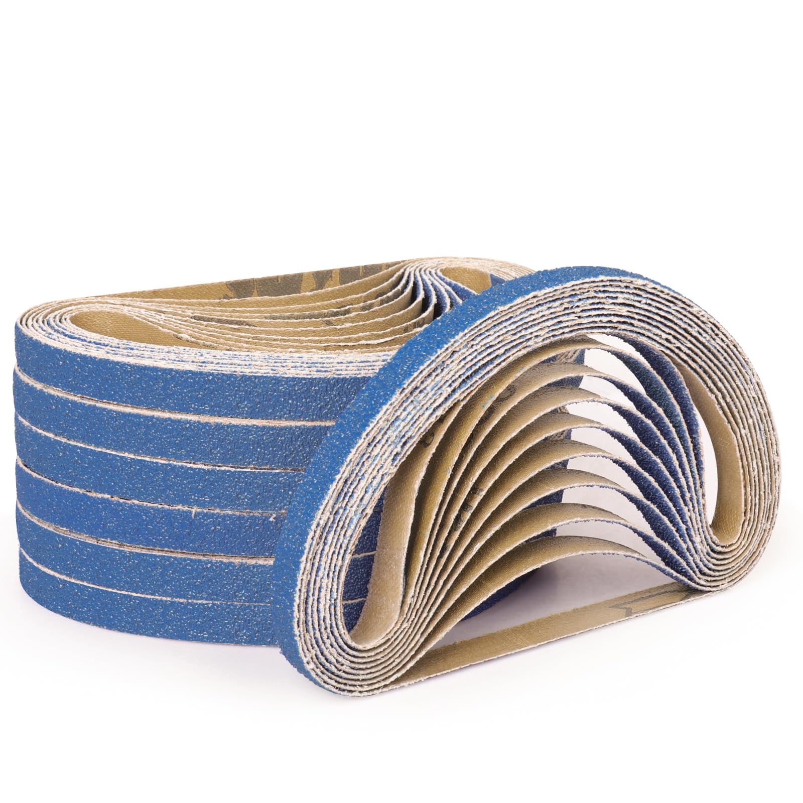 Shineboc 40-Piece 1/2 x 18 Inch 80 Grit Zirconia Sanding Belts, Heavy Duty Long-lasting Mini Sanding Bands for Belt Sander, Rust Paint Removal, Wood