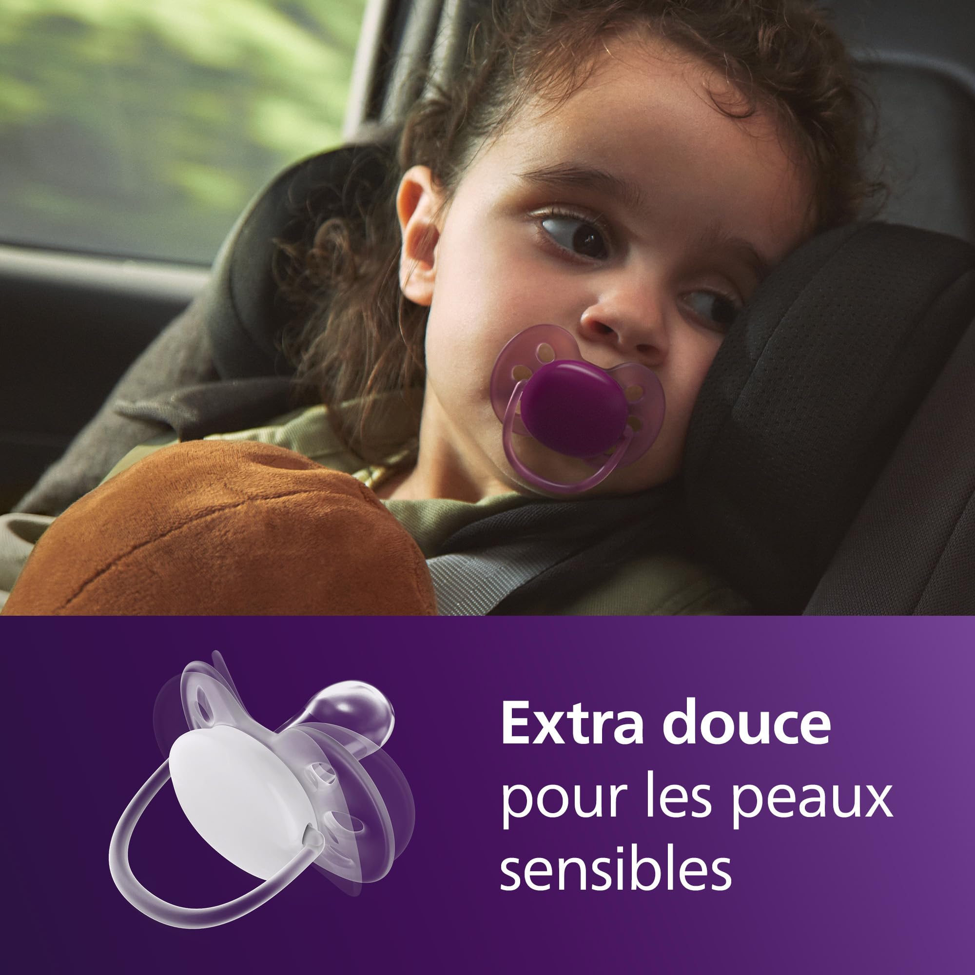 Image secondaire de Sucettes Ultra-Douces Philips Avent pour Bébés 18 Mois - Lot de 2 avec Étui