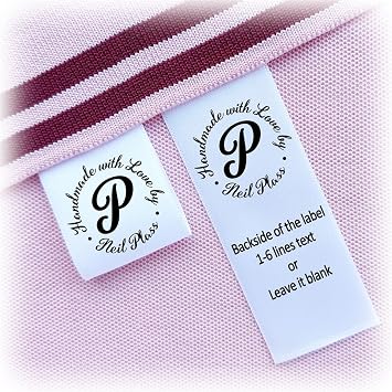 50pcs Customized Clothing Neck Labels/Custom Neck Tags for Clothing/Silk Satin Ribbon Labels