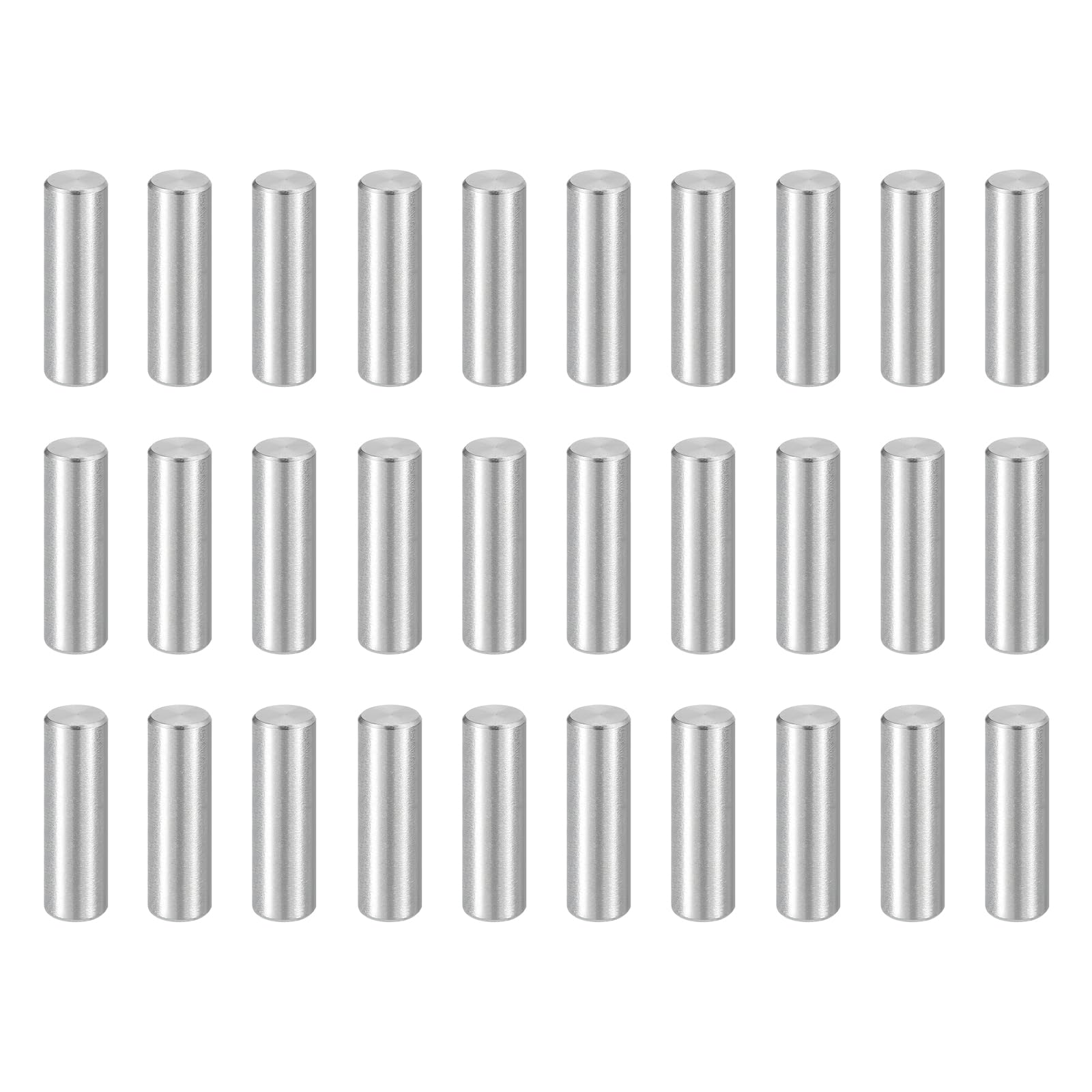 sourcing map 55pcs Dowel Pins, M5 x 20mm 304 Stainless Steel Cylindrical Shelf Support Peg Pin Rod Fasten Elements for Metal Devices Wood Furniture DIY Installation, Silver