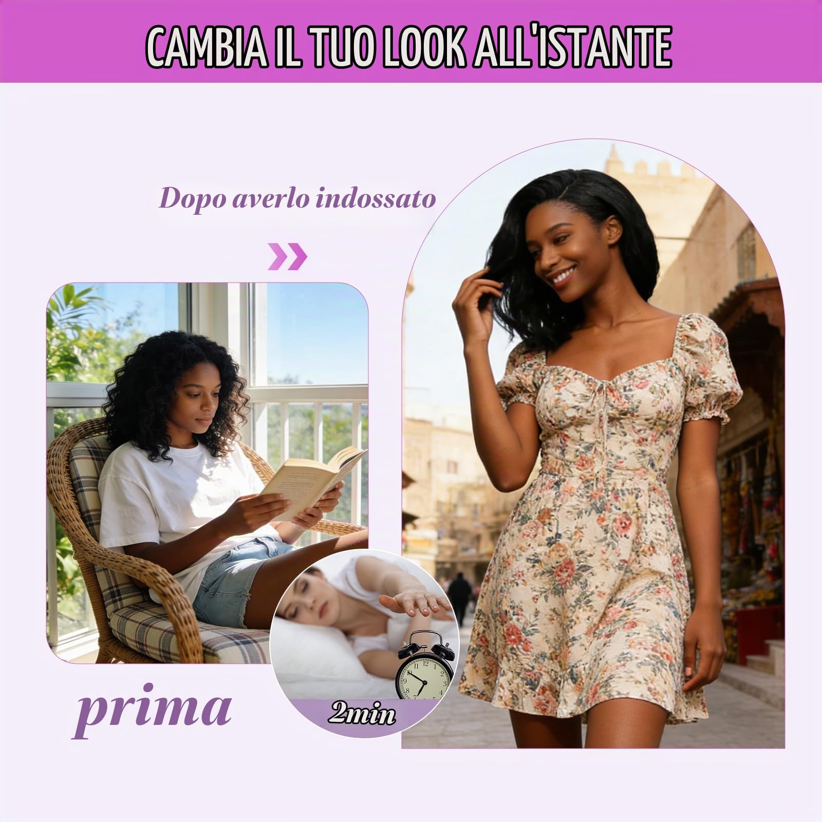 Parrucca Nera Bob per Donna, Capelli Sintetici Lisci Corti da 12 Pollici /30 CM, Separazione Laterale Parrucche Lunghe Fino Alle Spalle per Carnevale Cosplay Feste Quotidiano (Nero)