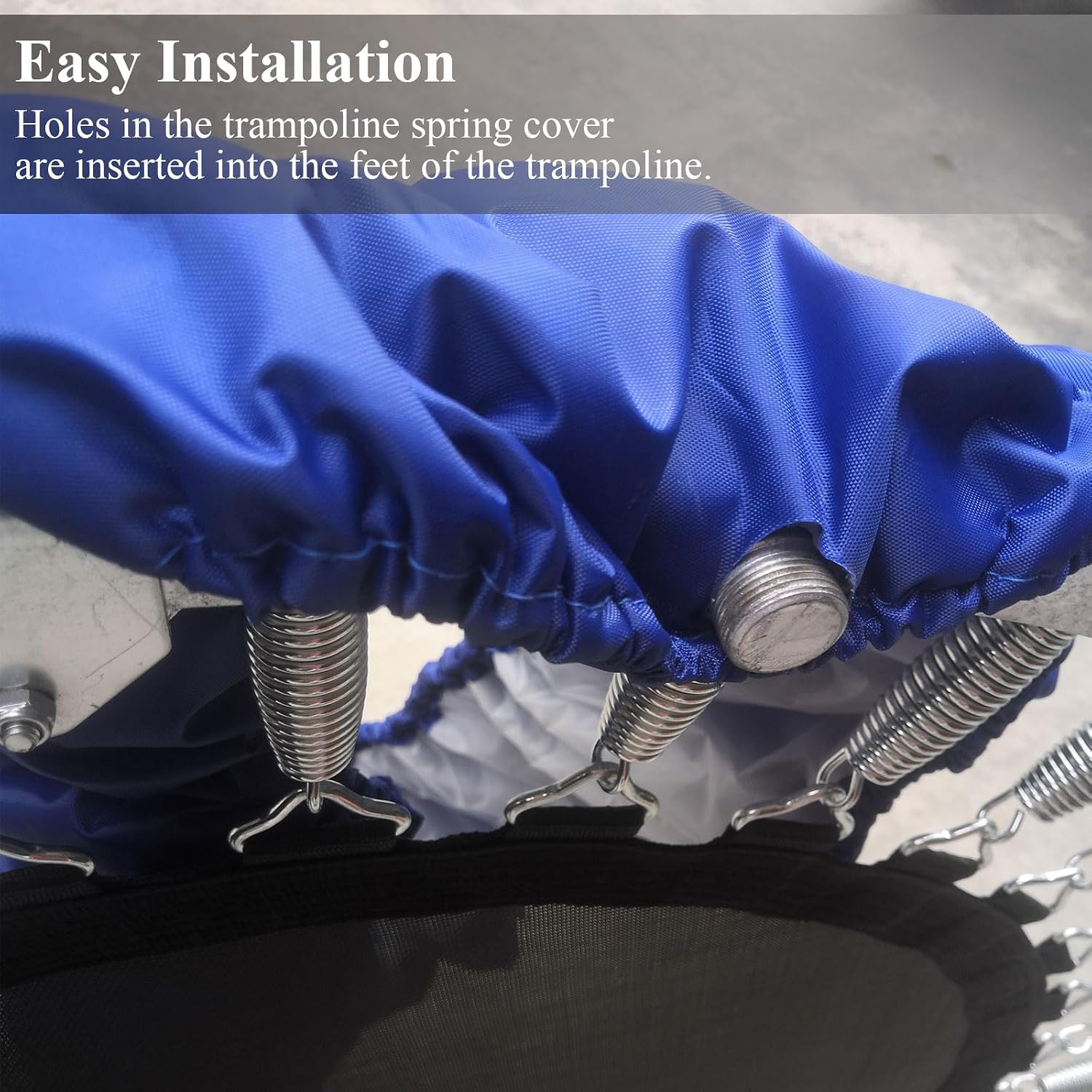Mini Trampoline Spring Cover,36 38 40 48 60 Inch Round Trampoline Cover Replacement,600D Thickened Oxford Cloth Tear-Resistant, for Small Trampoline Frame, Cover Only