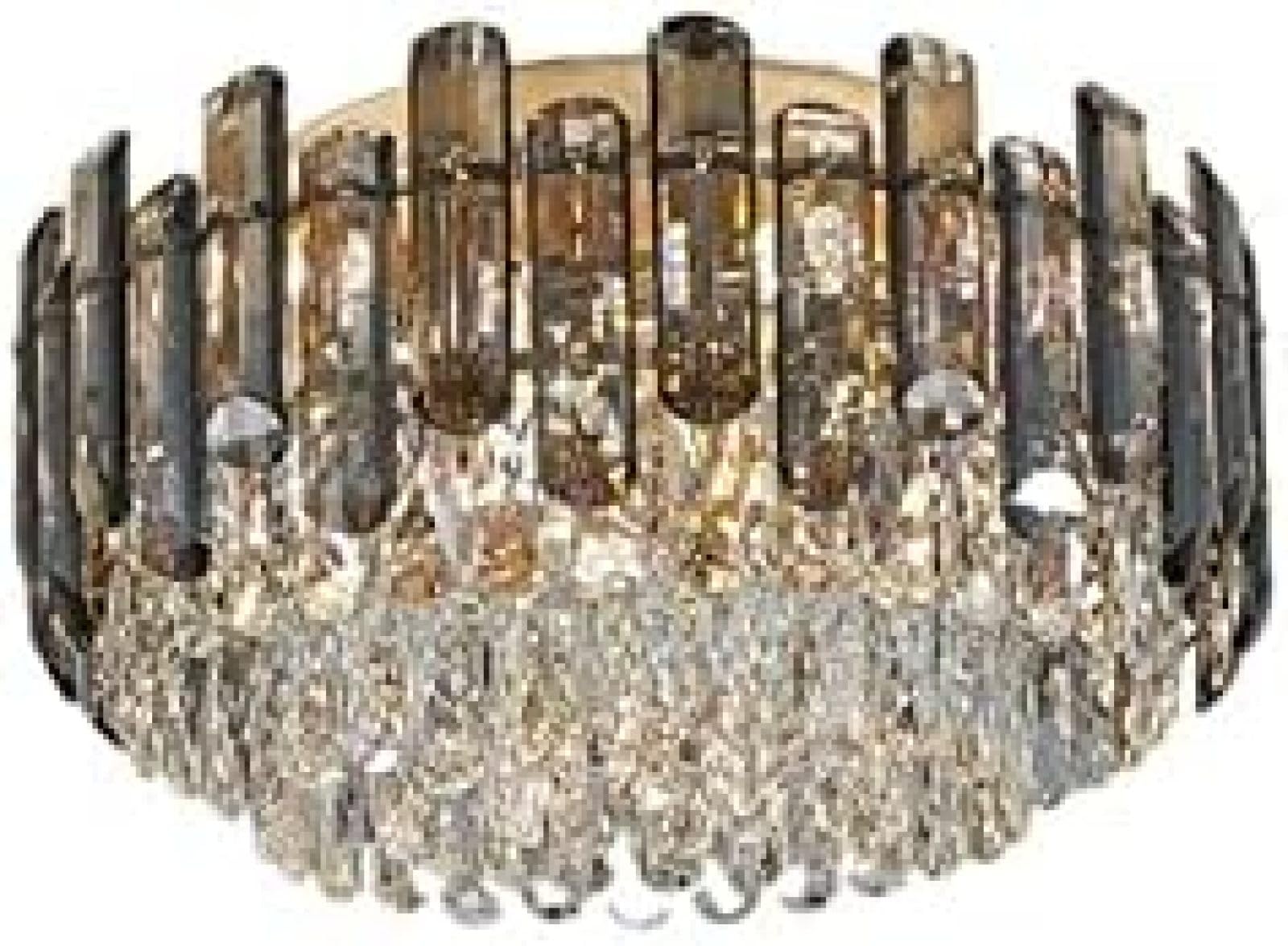 LYMSXAZOU Crystal Chandelier Ceiling Lamp, Modern Round Light Fixture for Living Room, Bedroom, and Dining Luxury Atmosphere Lighting