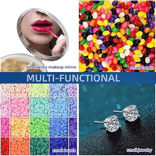 Miniatura 4 de Organizador de Pastillas Bonito, Mini Pastillero, Contenedores de Pastillas con Diamantes, Caja Organizadora de Medicamentos, Bolsa de Pastillas